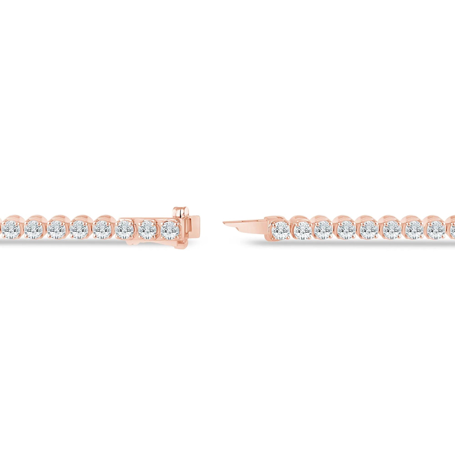 7 CT. Tw. Diamond Tennis Bracelet 10K Rose Gold Size 4.40mm