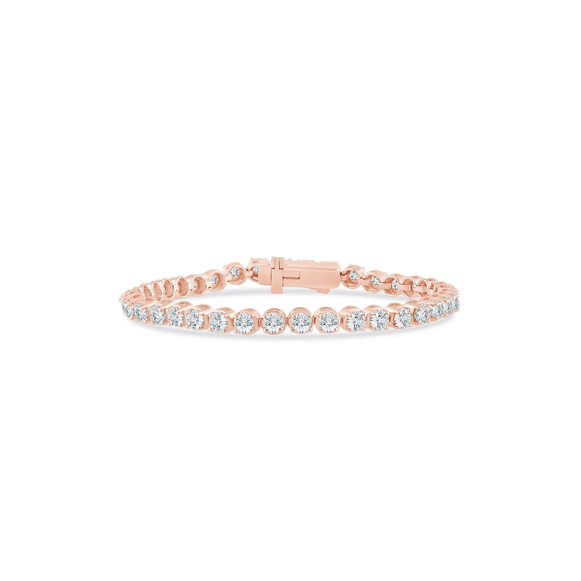 7 CT. Tw. Diamond Tennis Bracelet 10K Rose Gold Size 4.40mm