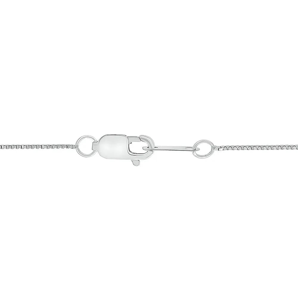 Double Heart Diamond Accent Mom Pendant Necklace .925 Sterling Silver and 10K Rose Gold White Size 18"