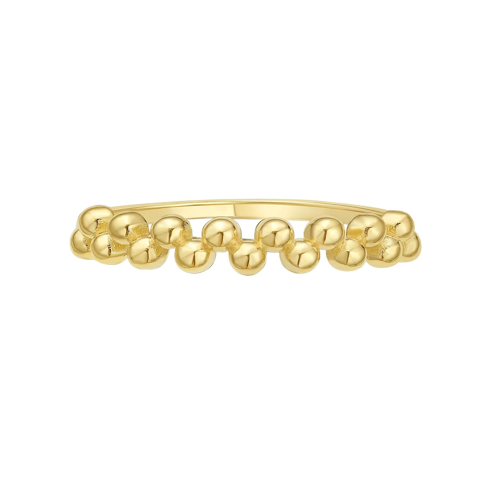 Double-Row Bead Ring 14K Yellow Gold Size 6.5