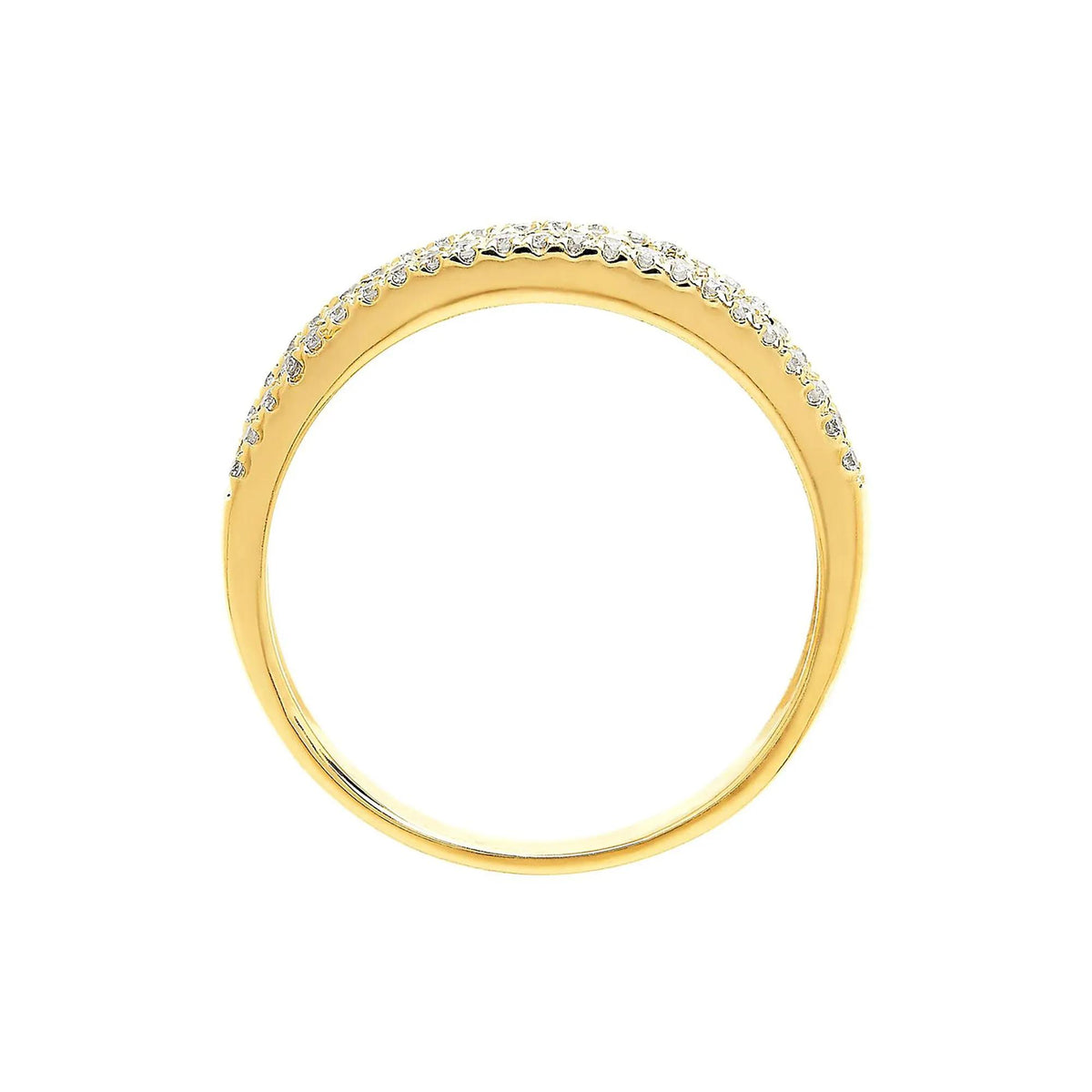 1/3 CT. Tw. Emerald & Diamond Ring 10K Yellow Gold Round Brilliant Cut Size 8