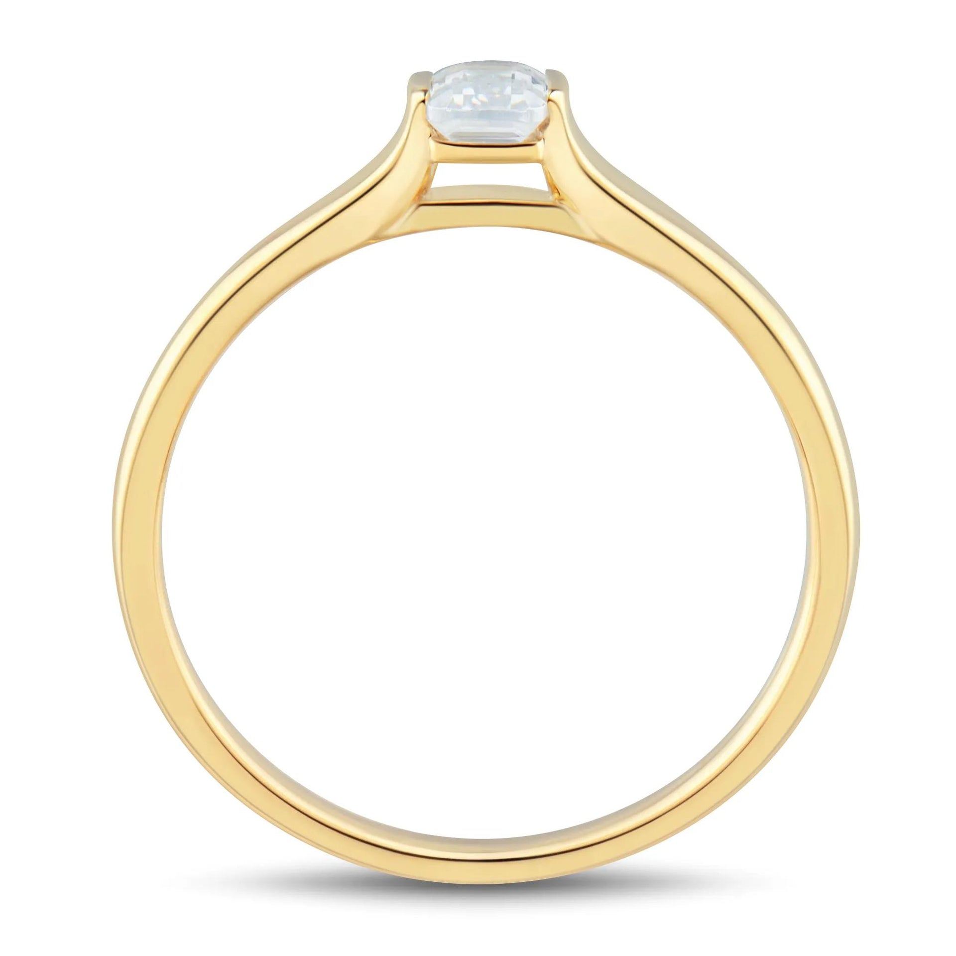 1/3 CT. Tw. Emerald-Cut Diamond Ring 14K Yellow Gold Size 9 1mm