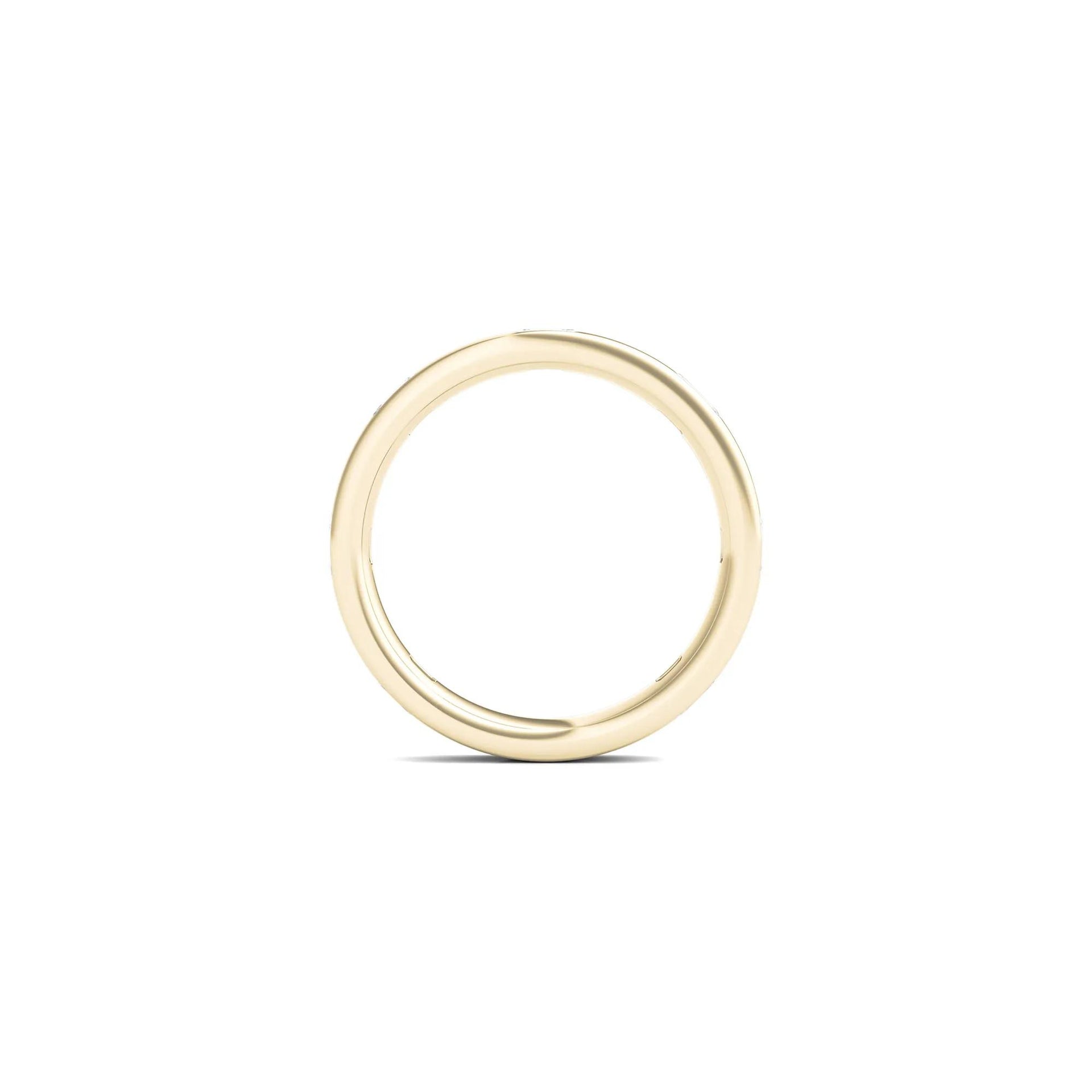 1 CT. Tw. Emerald-Cut Lab Grown Diamond Band Ring 14K Yellow Gold Size 5.5 3.5mm