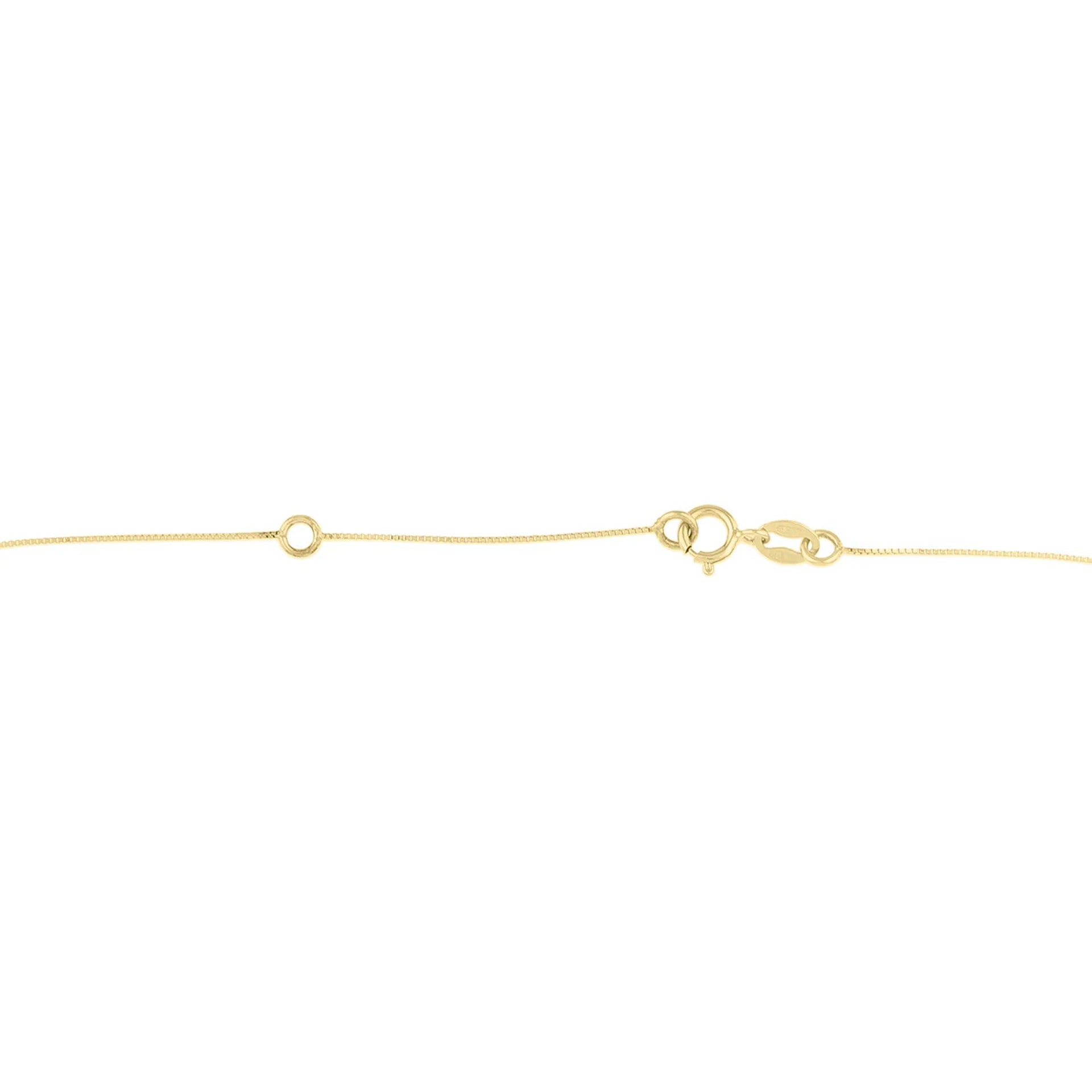 Faceted Bead Necklace 14K Yellow Gold Size 17.75"