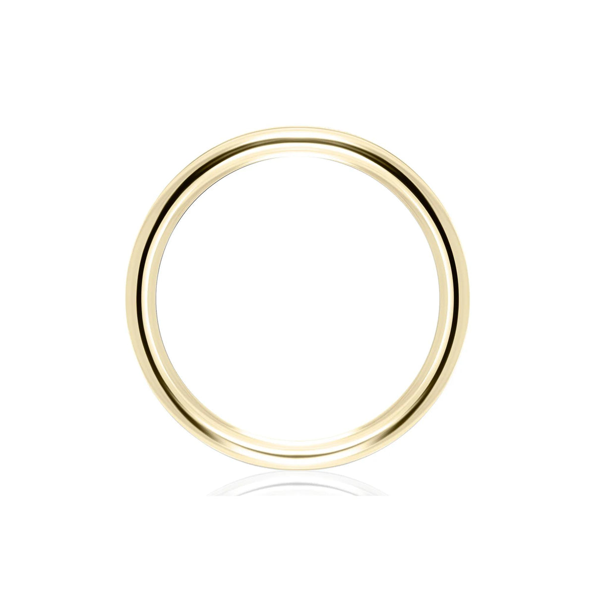 Flat Plain Wedding Band Ring 14K Yellow Gold Size 10.5 6mm