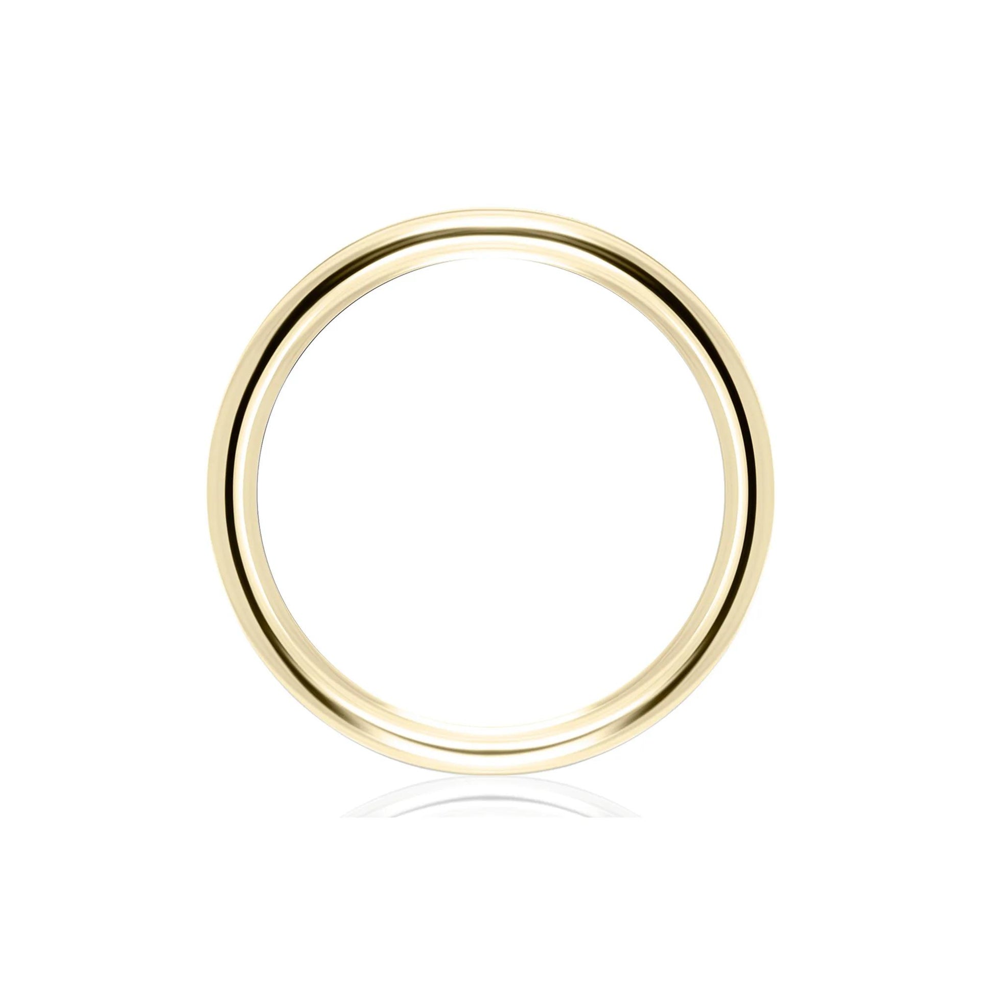 Flat Plain Wedding Band Ring 14K Yellow Gold Size 13.5 6mm