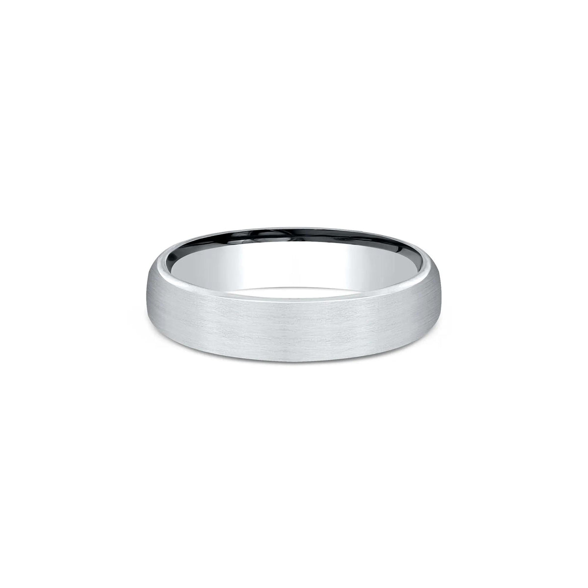 Flat Satin Finish Band Ring 10K White Gold Size 14 4.5mm