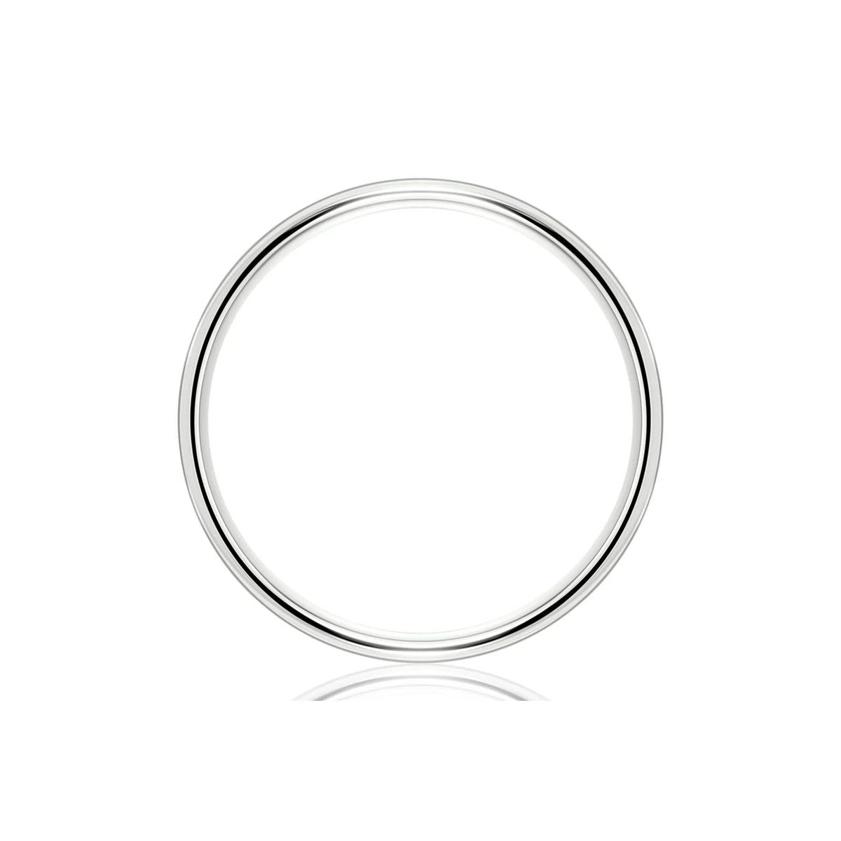Flat Satin Finish Band Ring 10K White Gold Size 4.5.5mm