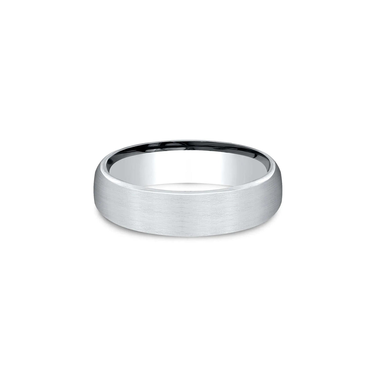 Flat Satin Finish Band Ring 10K White Gold Size 4.5.5mm
