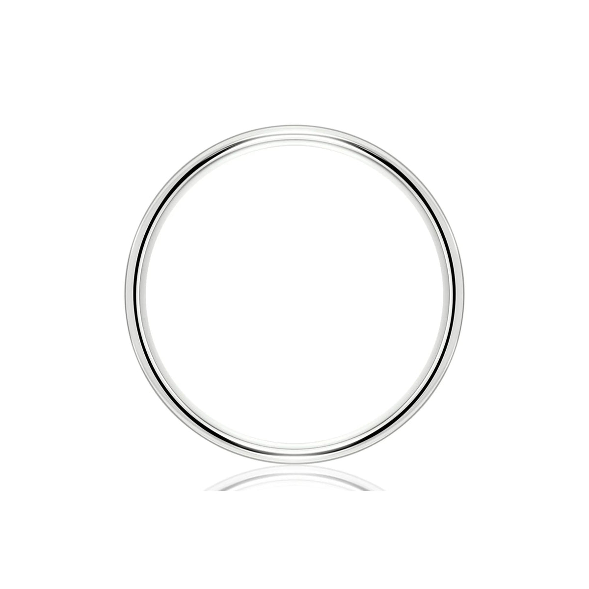Flat Satin Finish Band Ring 10K White Gold Size 4.5 7.5mm