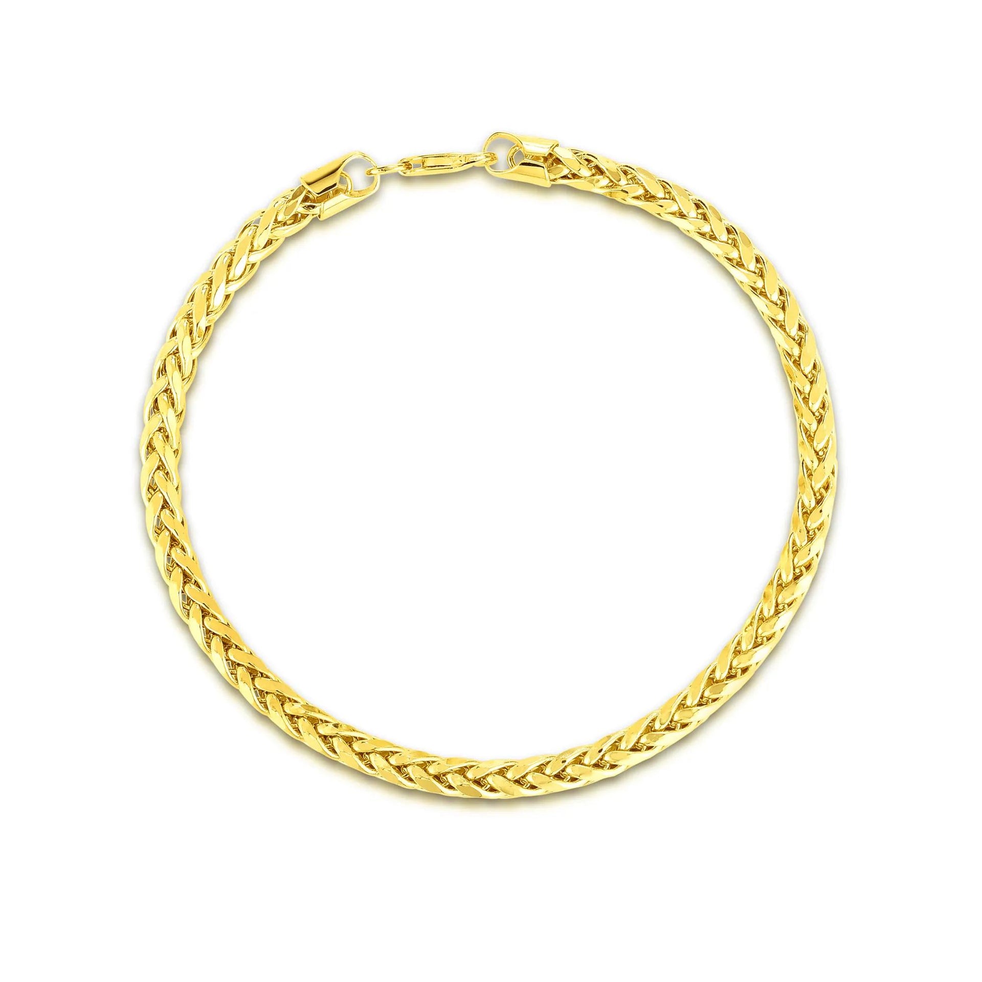 Franco Bracelet 14K Yellow Gold 8" Size 4.10mm
