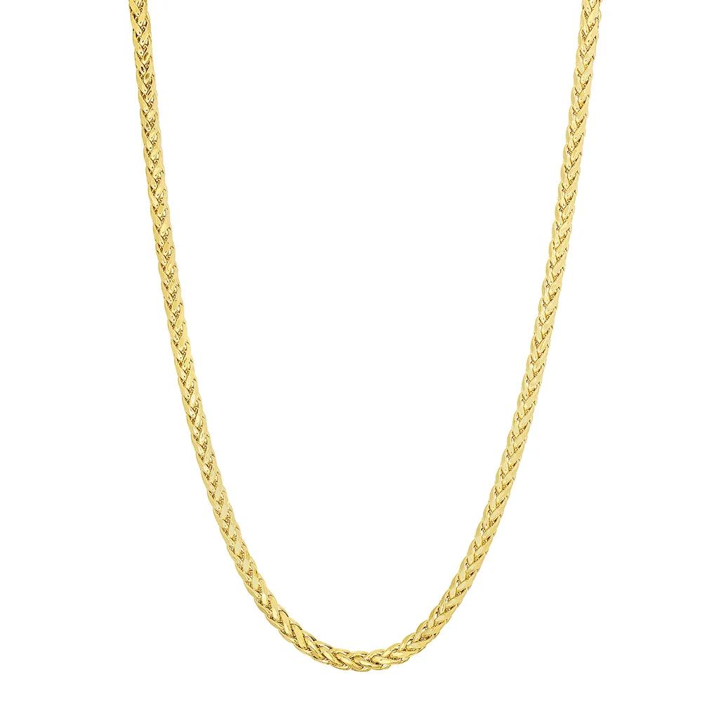 Franco Chain 14K Yellow Gold Necklace Size 24"