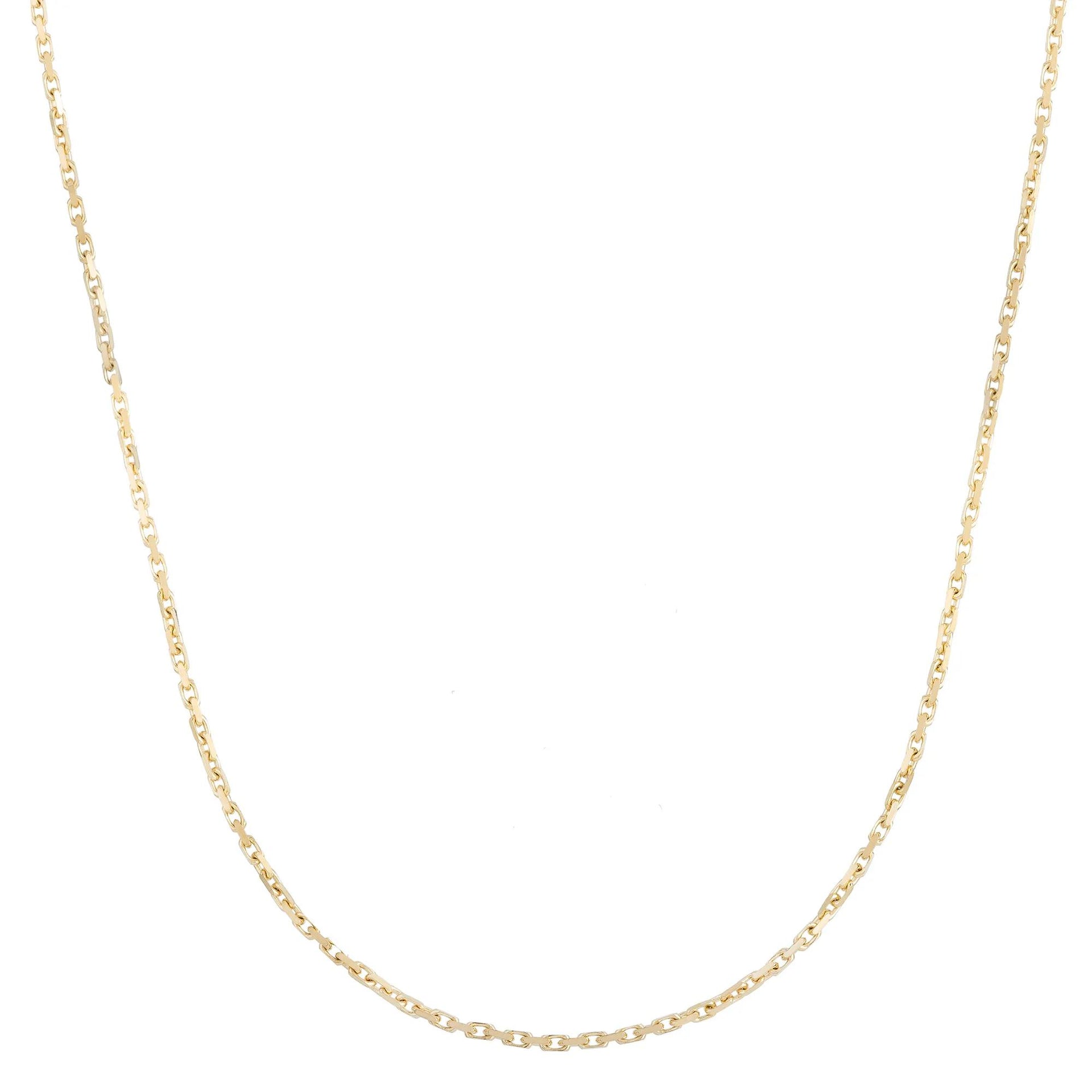 French Cable Link Chain 14K Yellow Gold Necklace Size 24"