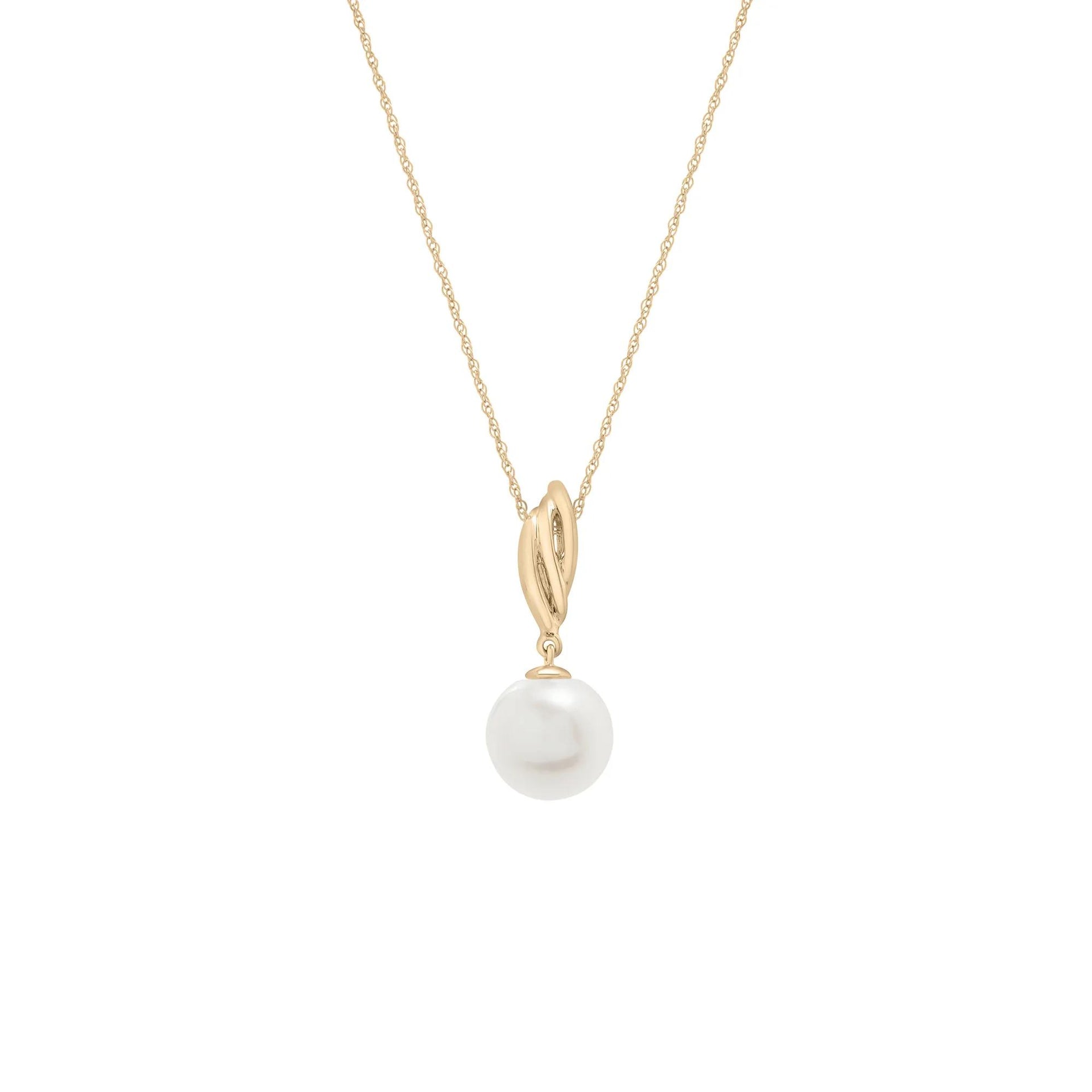 Freshwater Cultured Pearl Necklace 10K Yellow Gold Size 18"