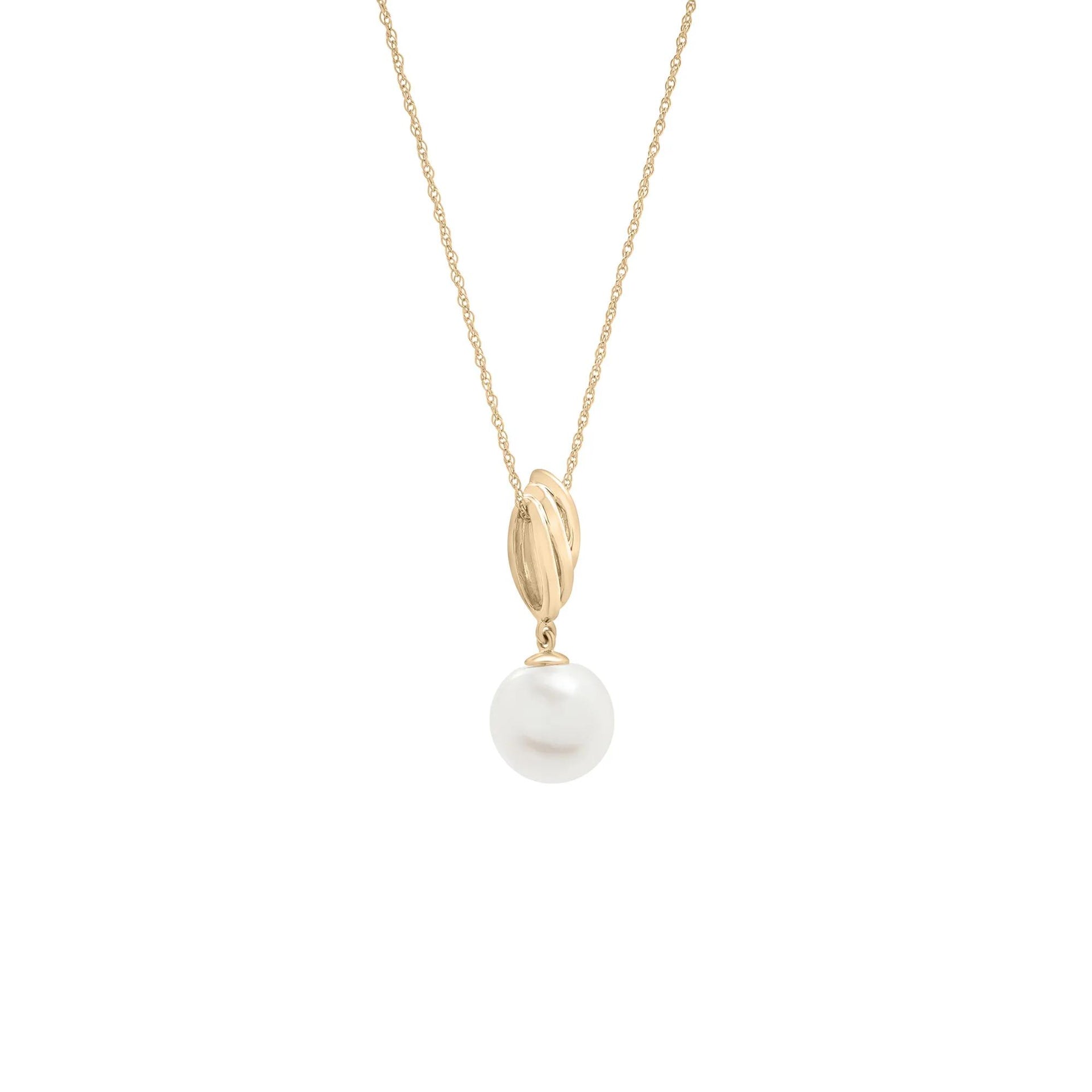 Freshwater Cultured Pearl Necklace 10K Yellow Gold Size 18"