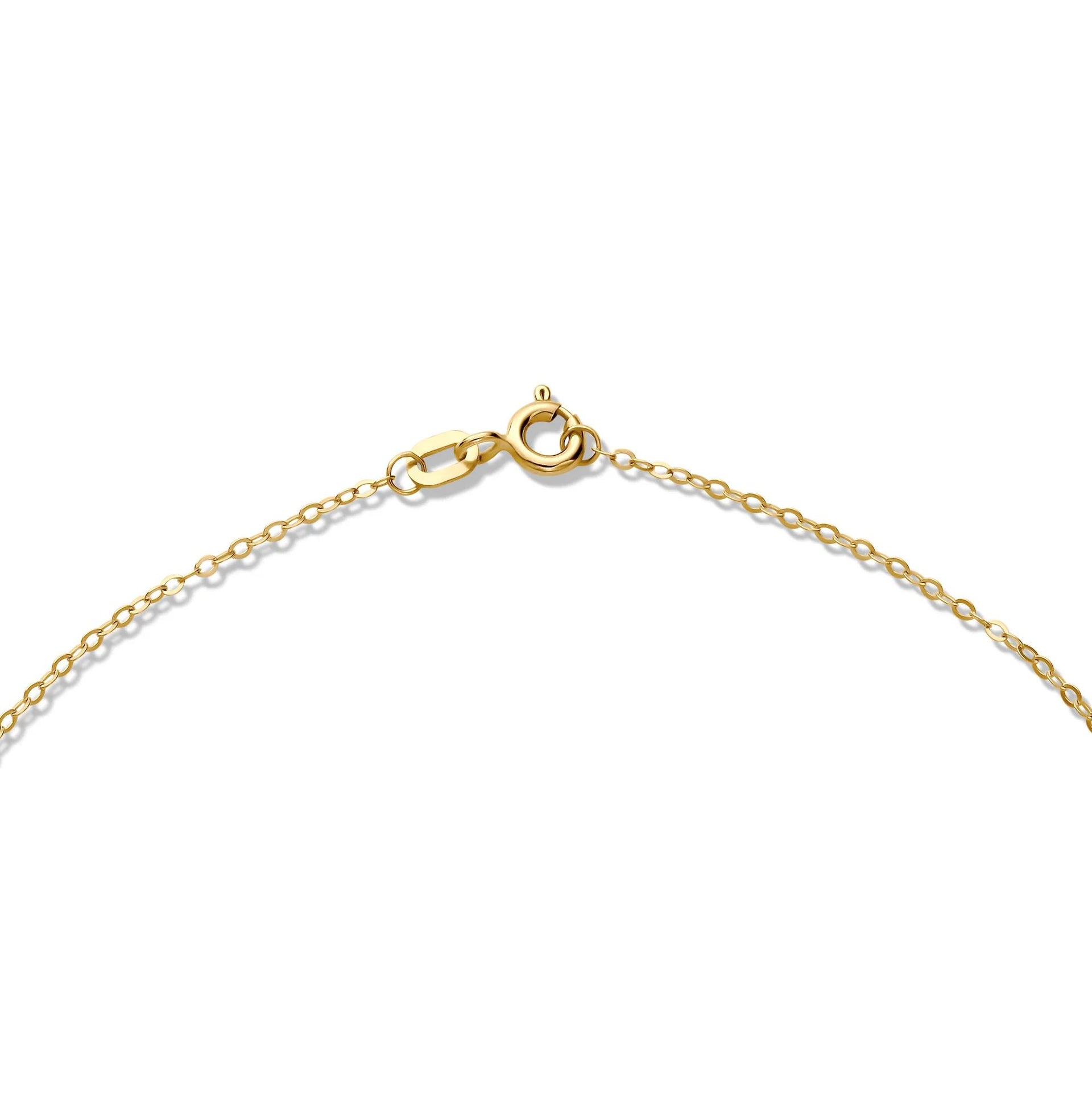 Amethyst Heart Shaped Necklace 10K Yellow Gold Size 17"
