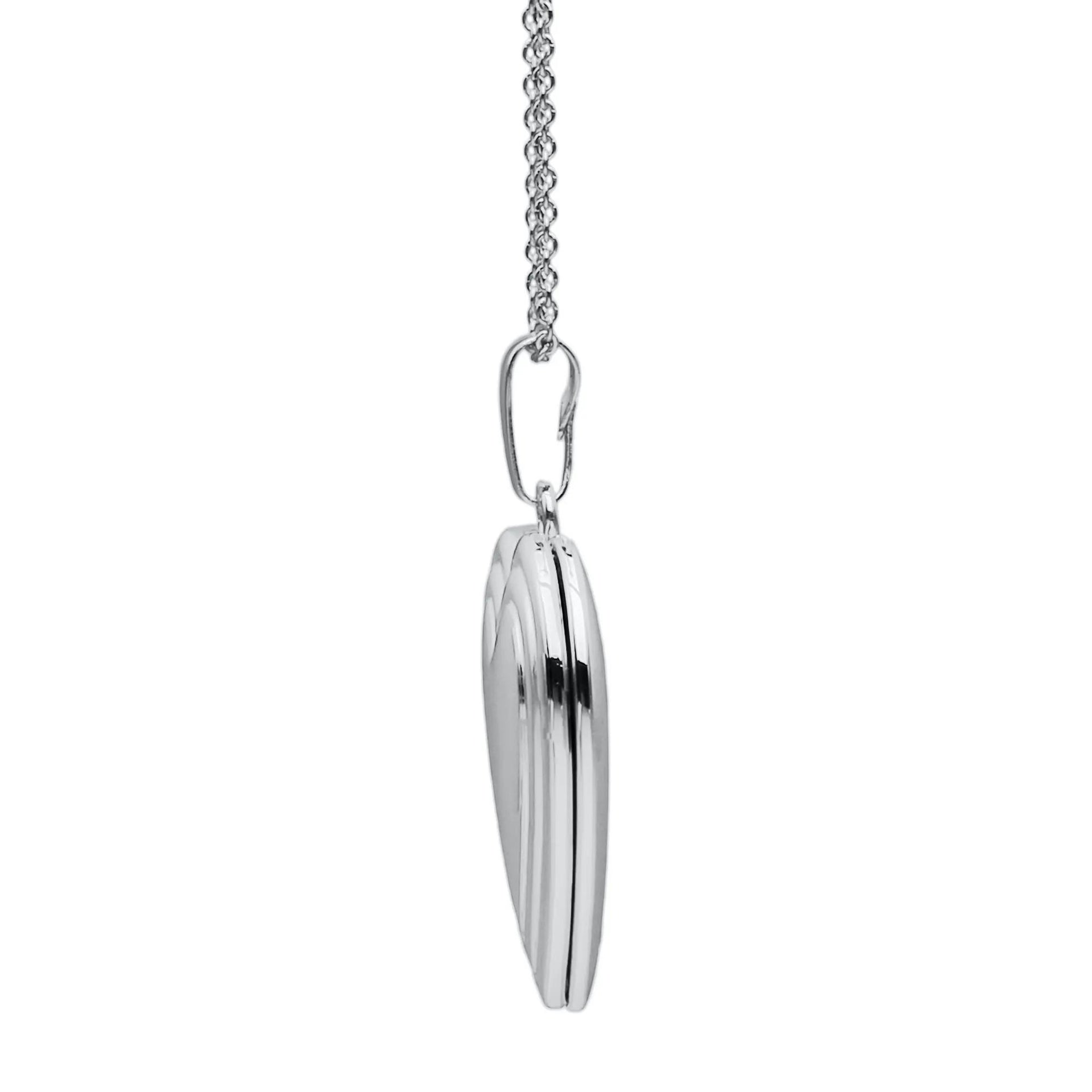 Heart Locket Necklace .925 Sterling Silver Size 18"
