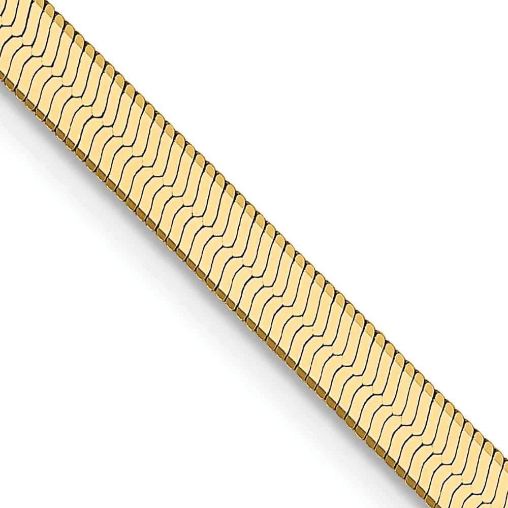 Herringbone Chain 14K Yellow Gold Necklace Size 18"