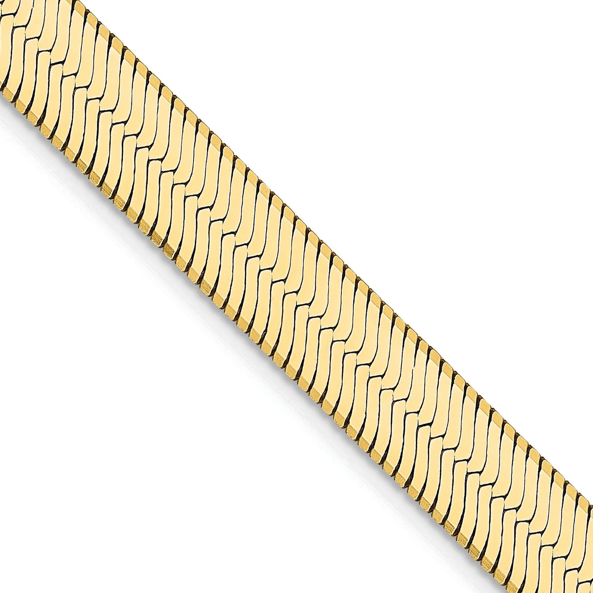 Herringbone Chain 14K Yellow Gold Necklace Size 22"