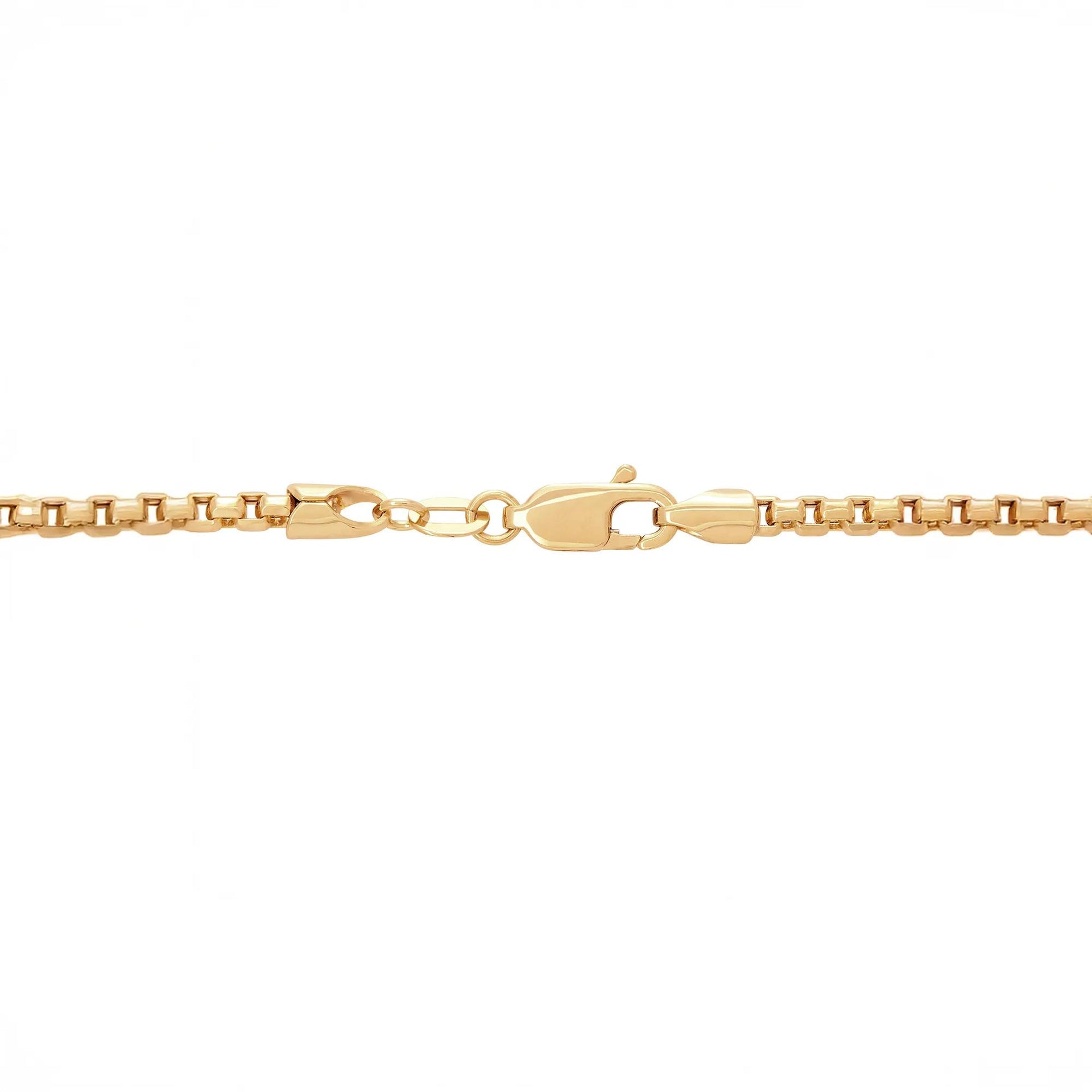 Hollow Box Chain 14K Yellow Gold Necklace Size 30"