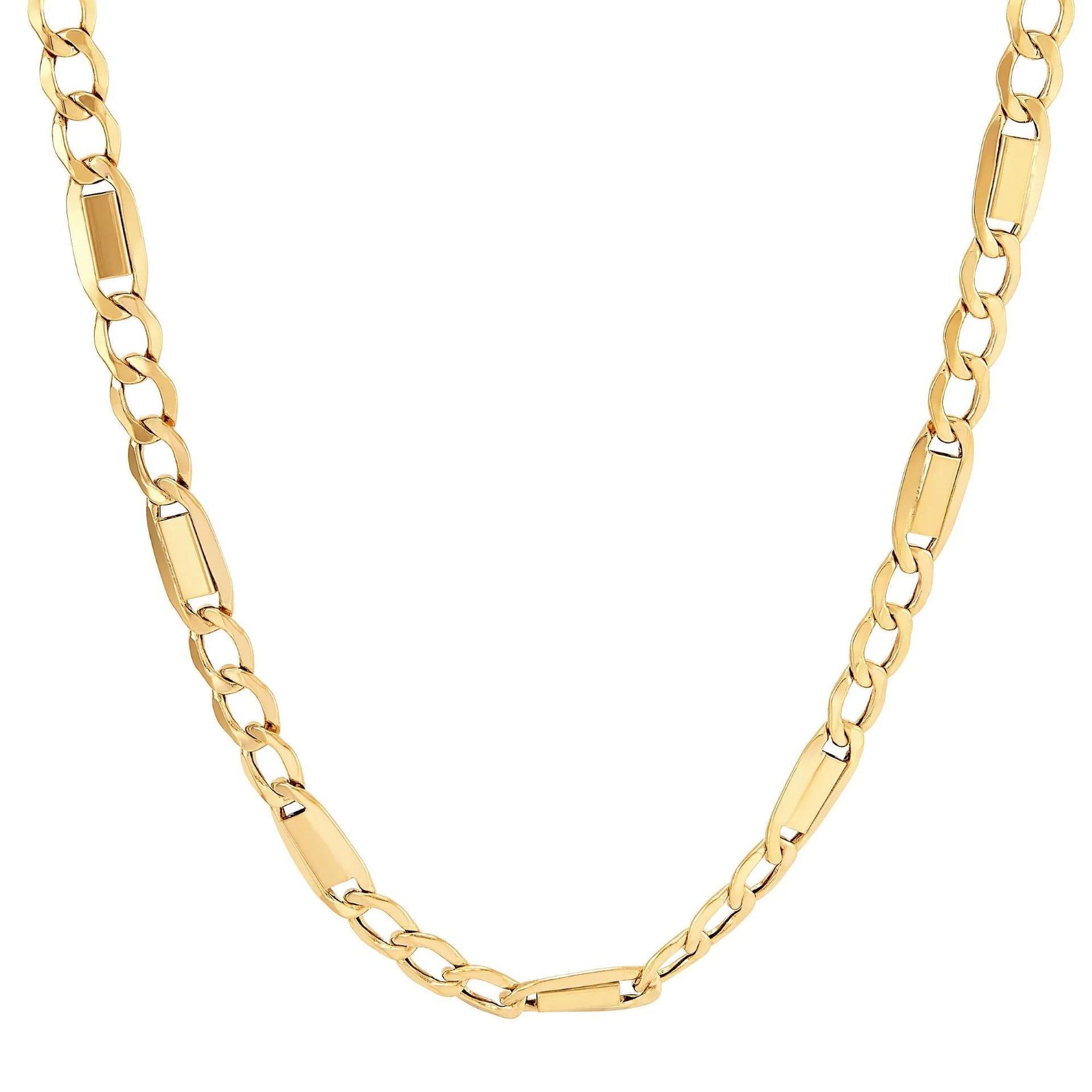 Hollow Mariner Chain 10K Yellow Gold Necklace Size 22"