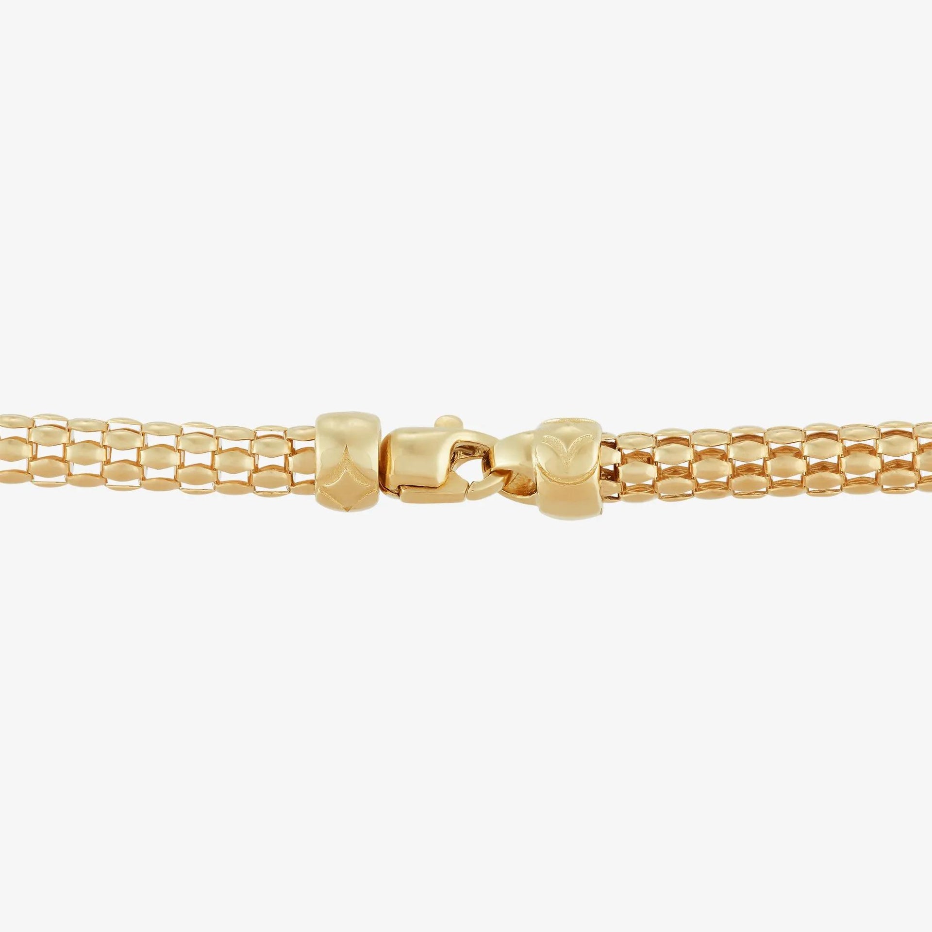 Hollow Popcorn Chain 14K Yellow Gold Necklace Size 18"
