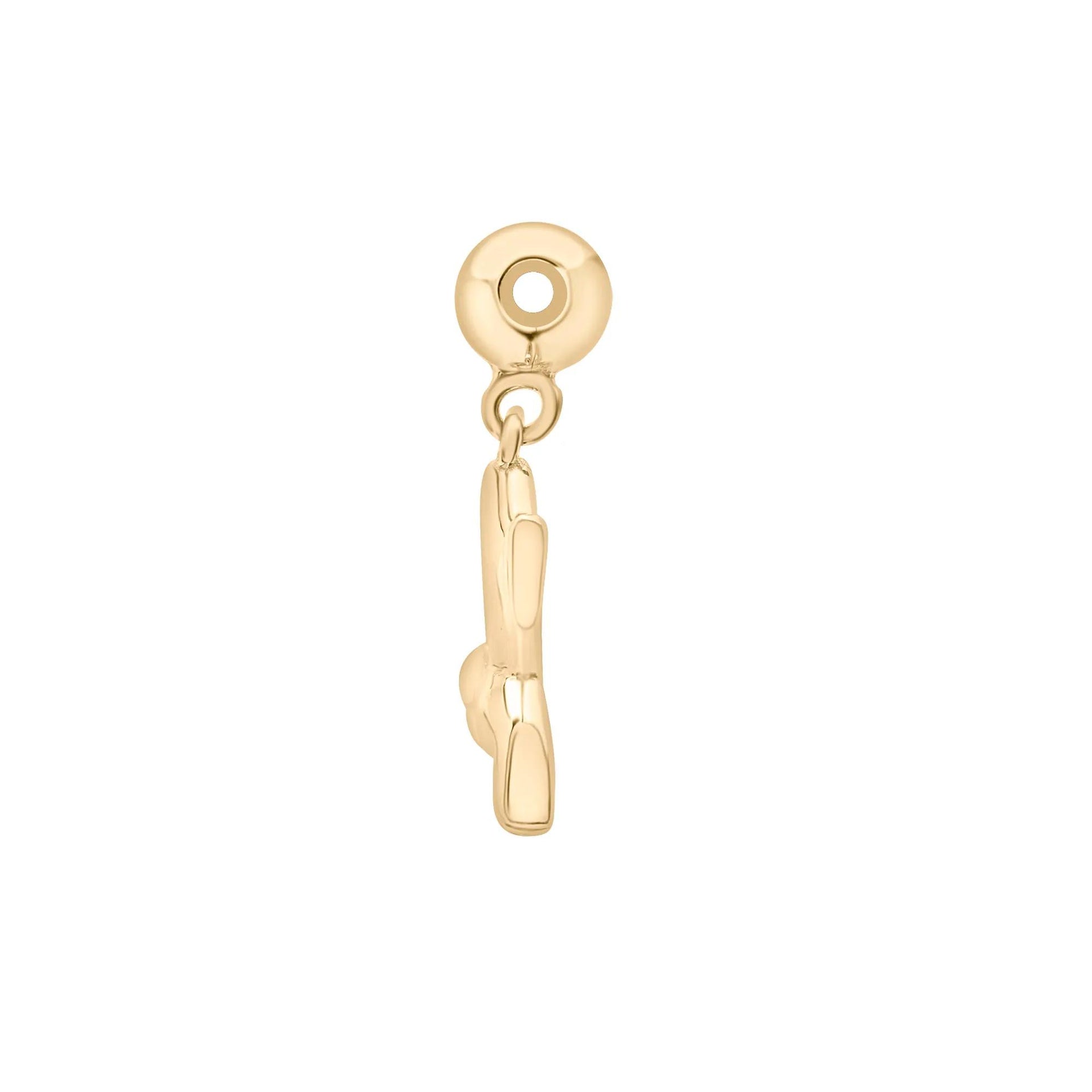 Hummingbird Bead Charm Vermeil Yellow Size 15.00mm