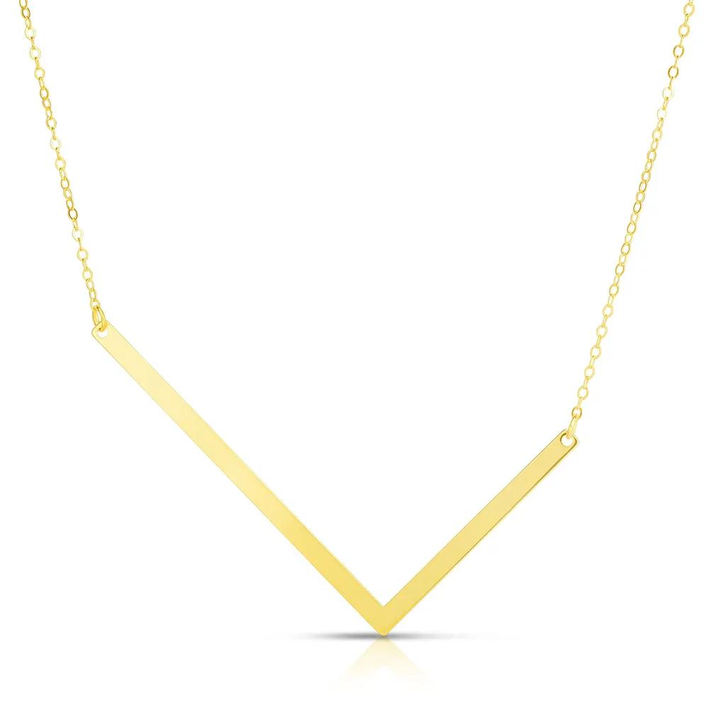 "l" Initial Necklace 14K Yellow Gold Size 18"