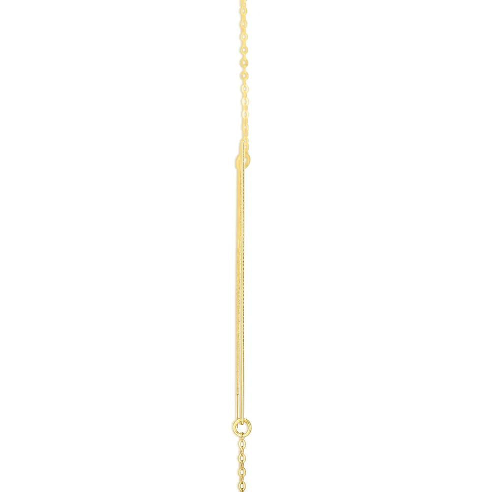 "m" Initial Necklace 14K Yellow Gold Size 18"