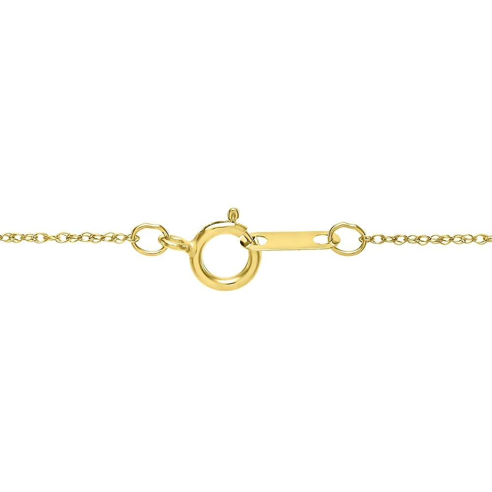 Lab Created Alexandrite & Diamond Pendant Necklace 10K Yellow Gold Size 18"