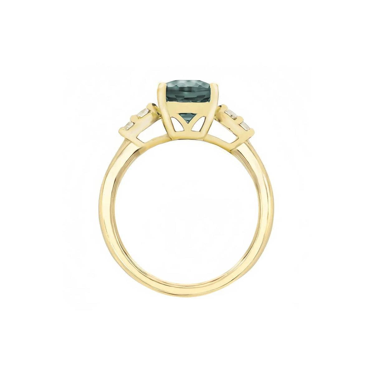 1/7 CT. Tw. Lab-Created Alexandrite and Diamond Ring 10K Yellow Gold Round Brilliant Cut Size 7 1mm