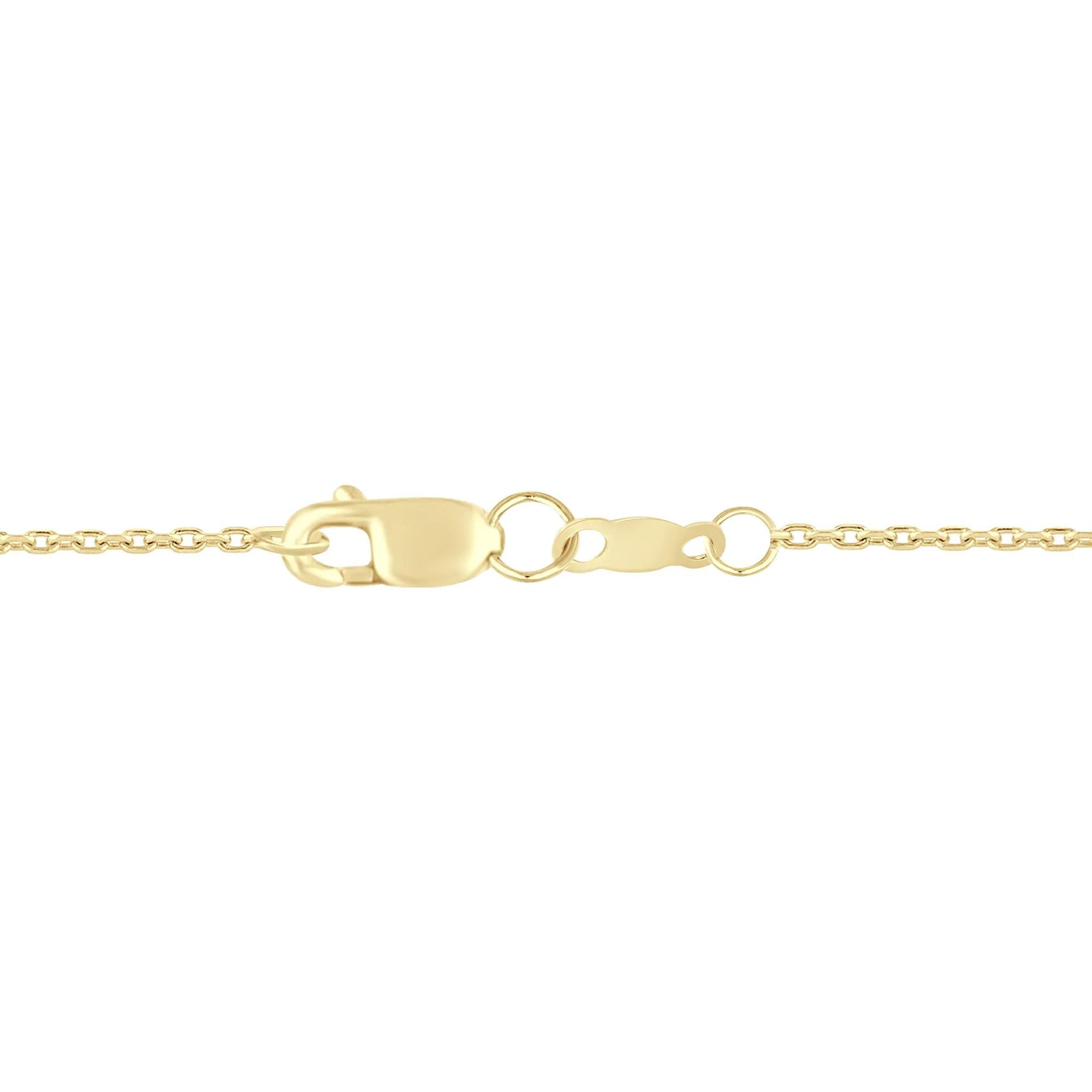 1/5 CT. Tw. Lab-Created Blue Sapphire and Lab Grown Diamond Necklace 10K Yellow Gold Size 17.5"