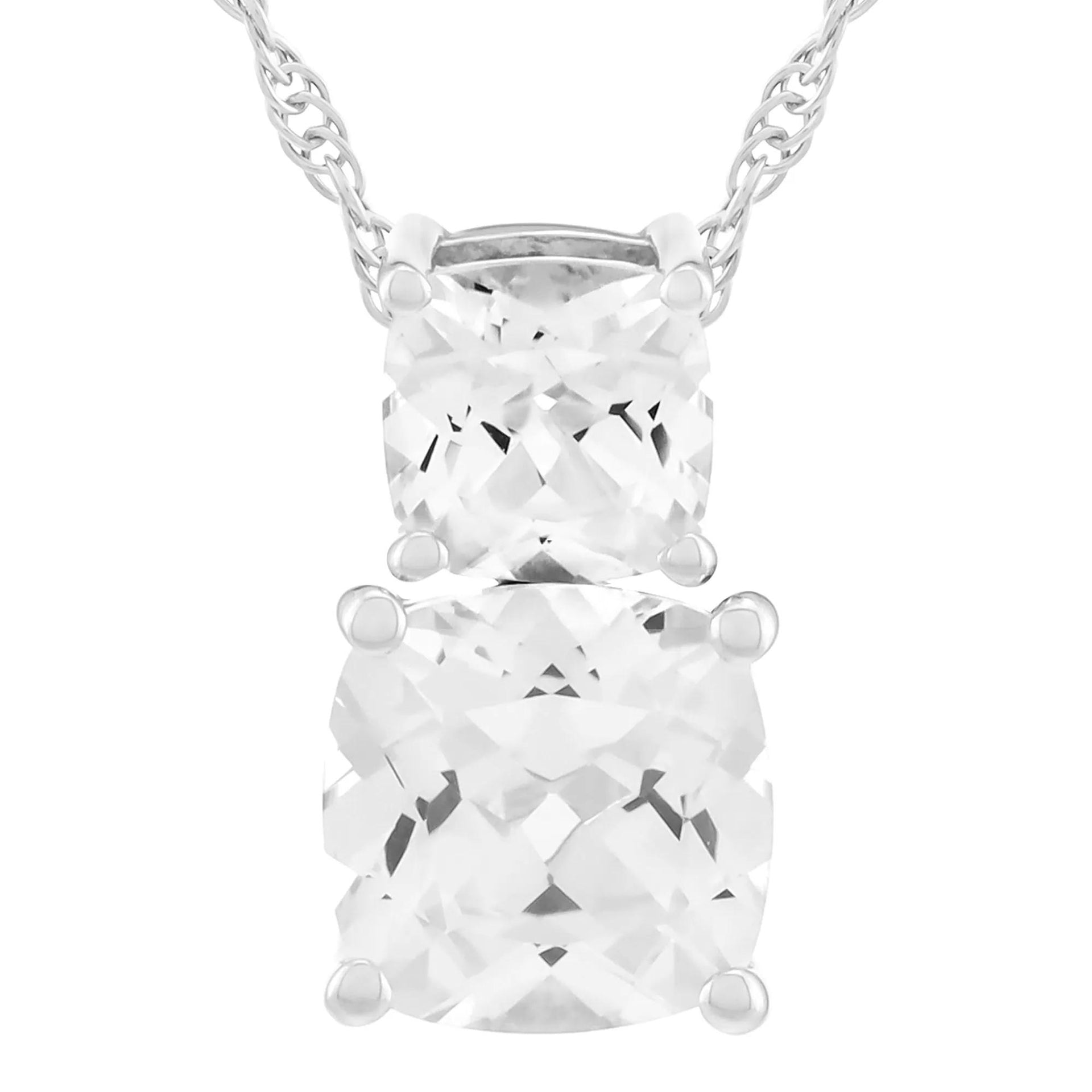 Lab-Created White Sapphire Ring Earring and Pendant Box Set .925 Sterling Silver Size 6.5