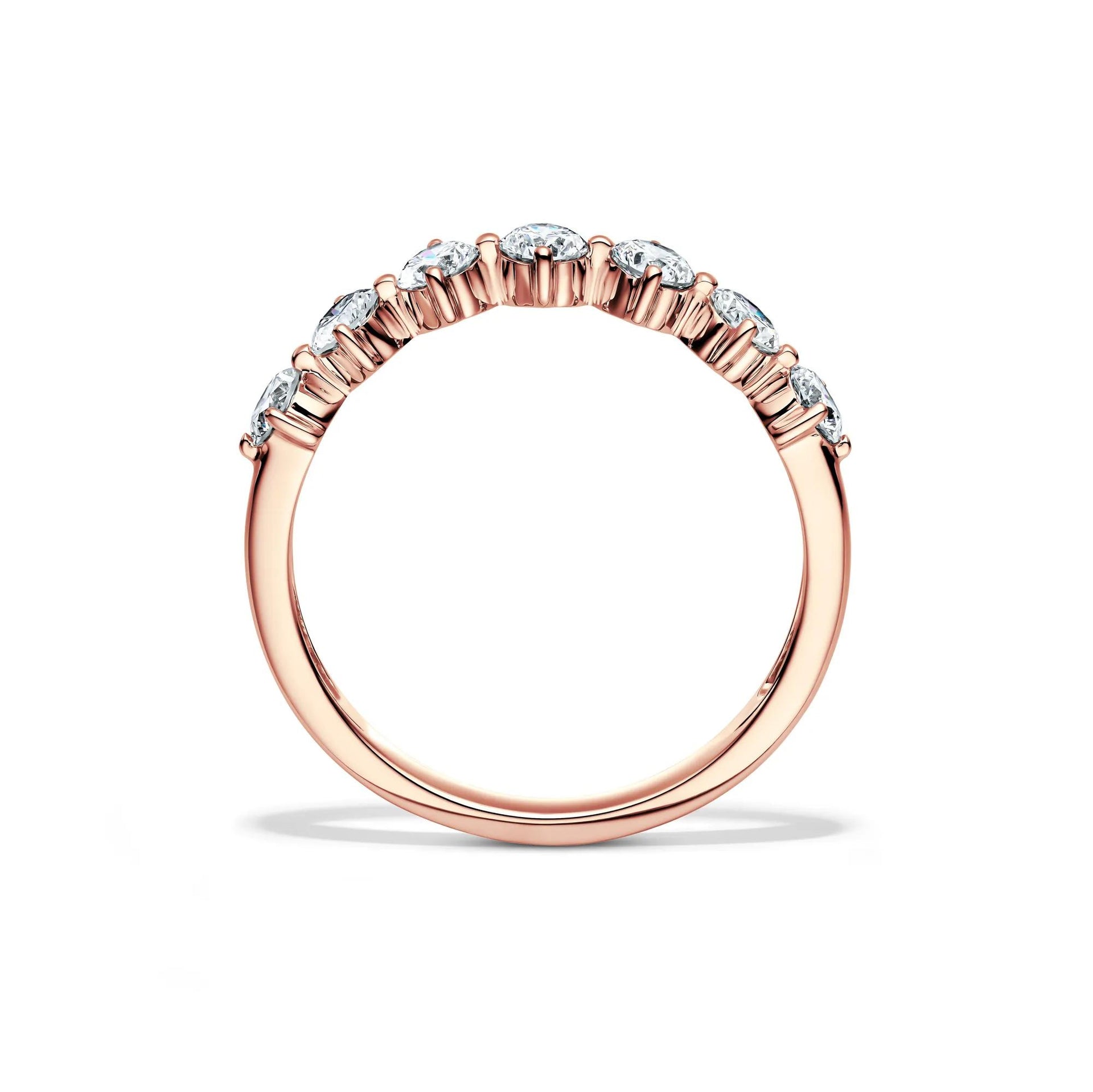 3/4 CT. Tw. Lab Grown Diamond Anniversary Band Ring 10K Rose Gold Size 5 2mm