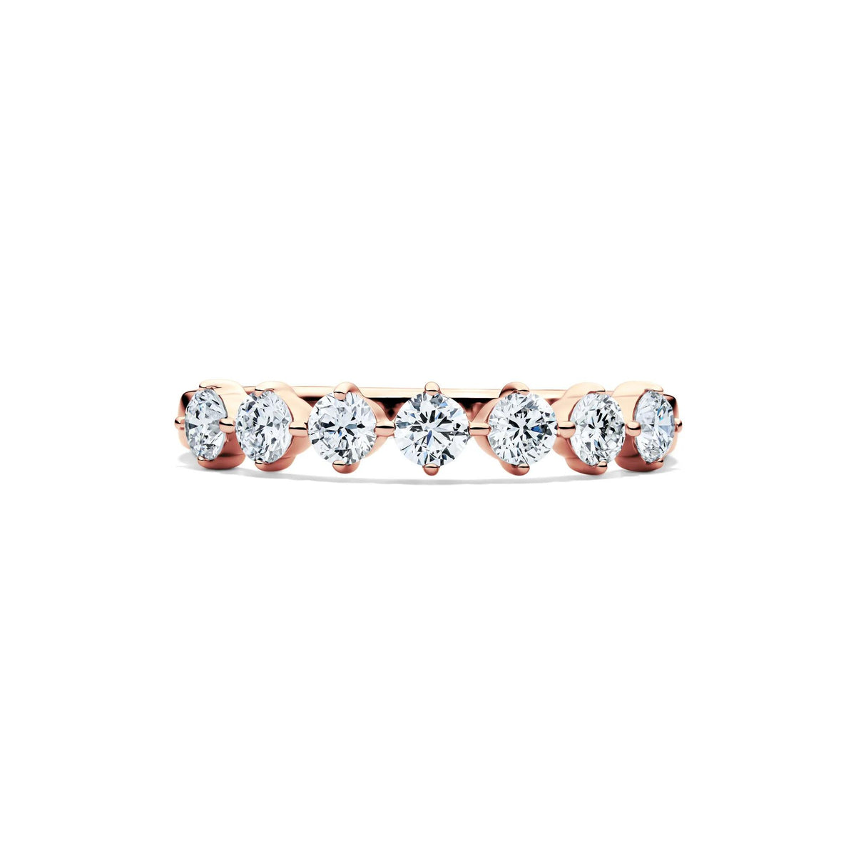 3/4 CT. Tw. Lab Grown Diamond Anniversary Band Ring 10K Rose Gold Size 8 2mm