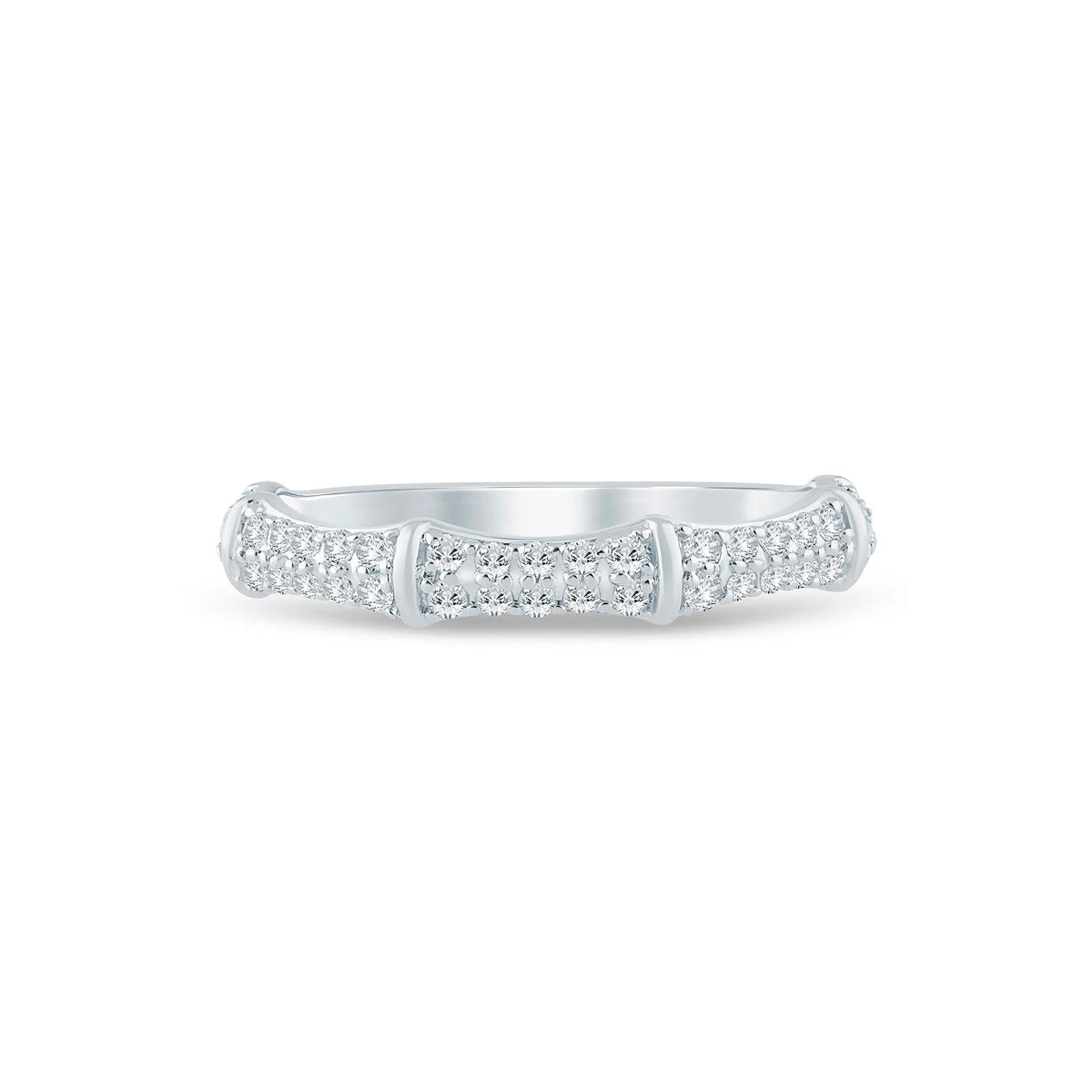 1/3 CT. Tw. Lab Grown Diamond Anniversary Band Ring 14K White Gold Size 7.5 1.5mm