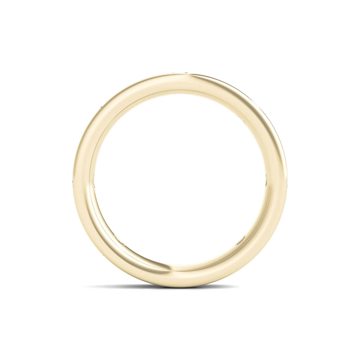 3/4 CT. Tw. Lab Grown Diamond Anniversary Band Ring 14K Yellow Gold Round Brilliant Cut Size 5 4mm