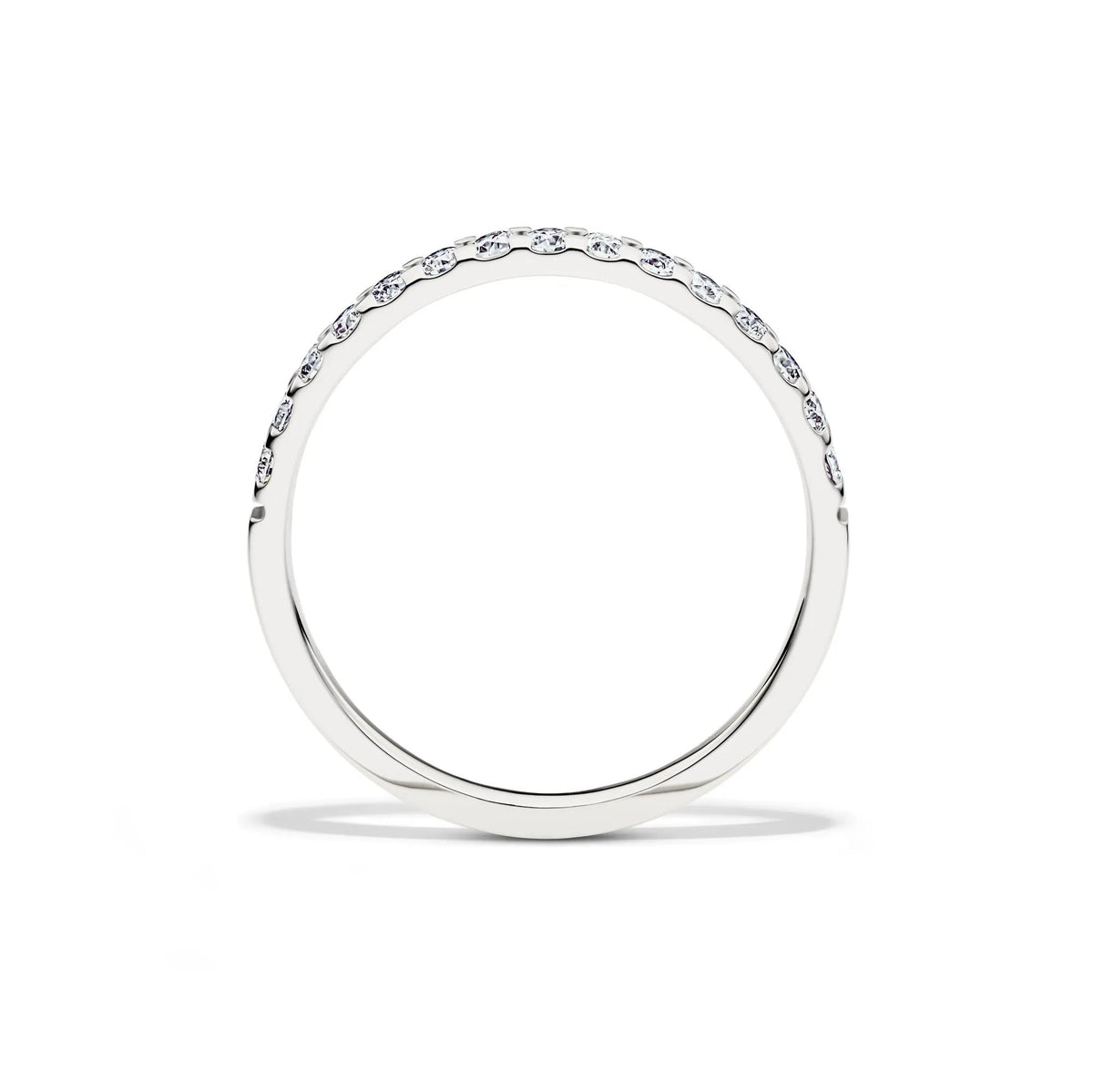 1/4 CT. Tw. Lab Grown Diamond Wedding Band Ring Platinum Round Brilliant Cut White Size 7 1mm