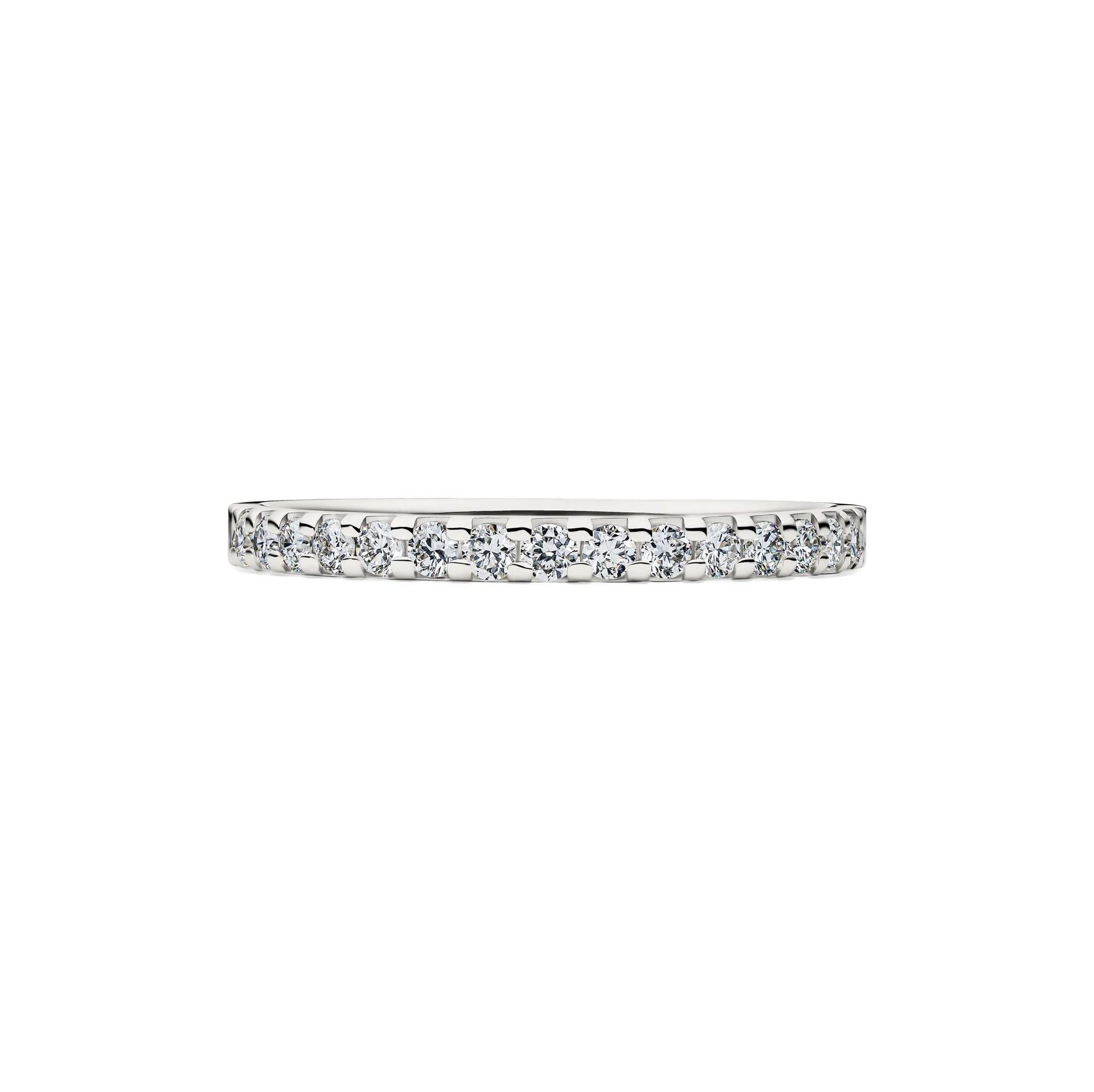 1/4 CT. Tw. Lab Grown Diamond Wedding Band Ring Platinum Round Brilliant Cut White Size 7 1mm