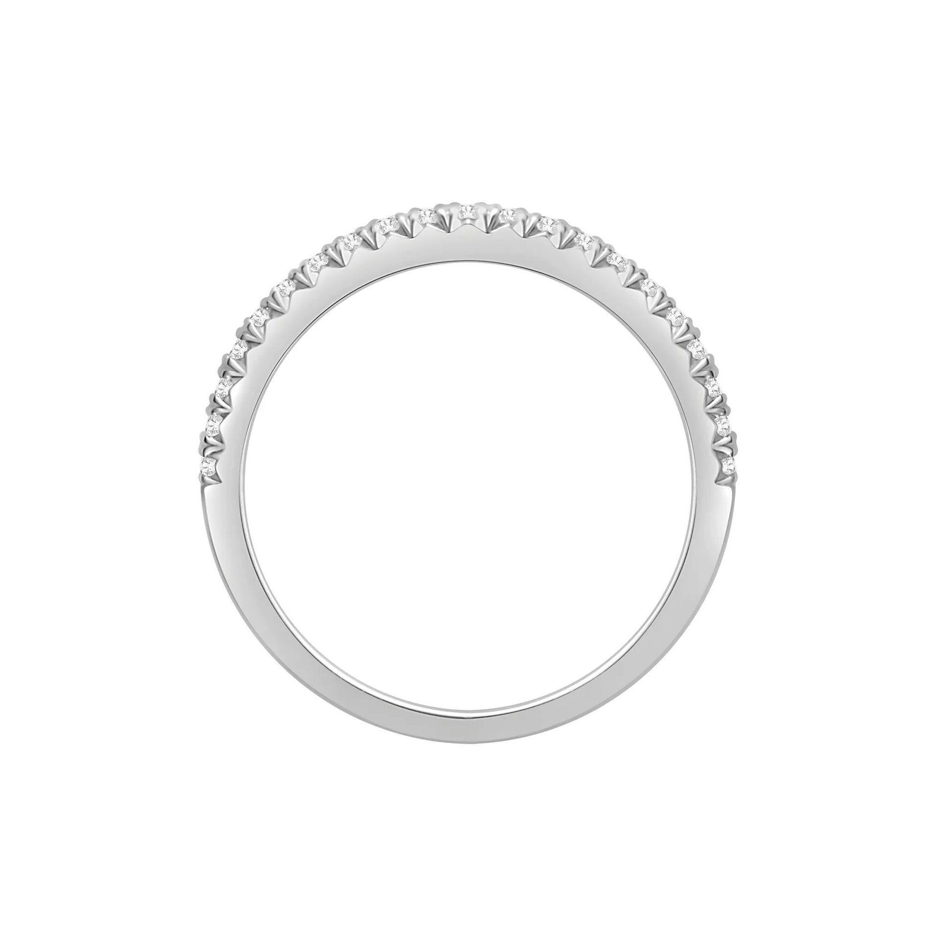 1/4 CT. Tw. Lab Grown Diamond Anniversary Band Ring 14K White Gold Round Brilliant Cut Size 4