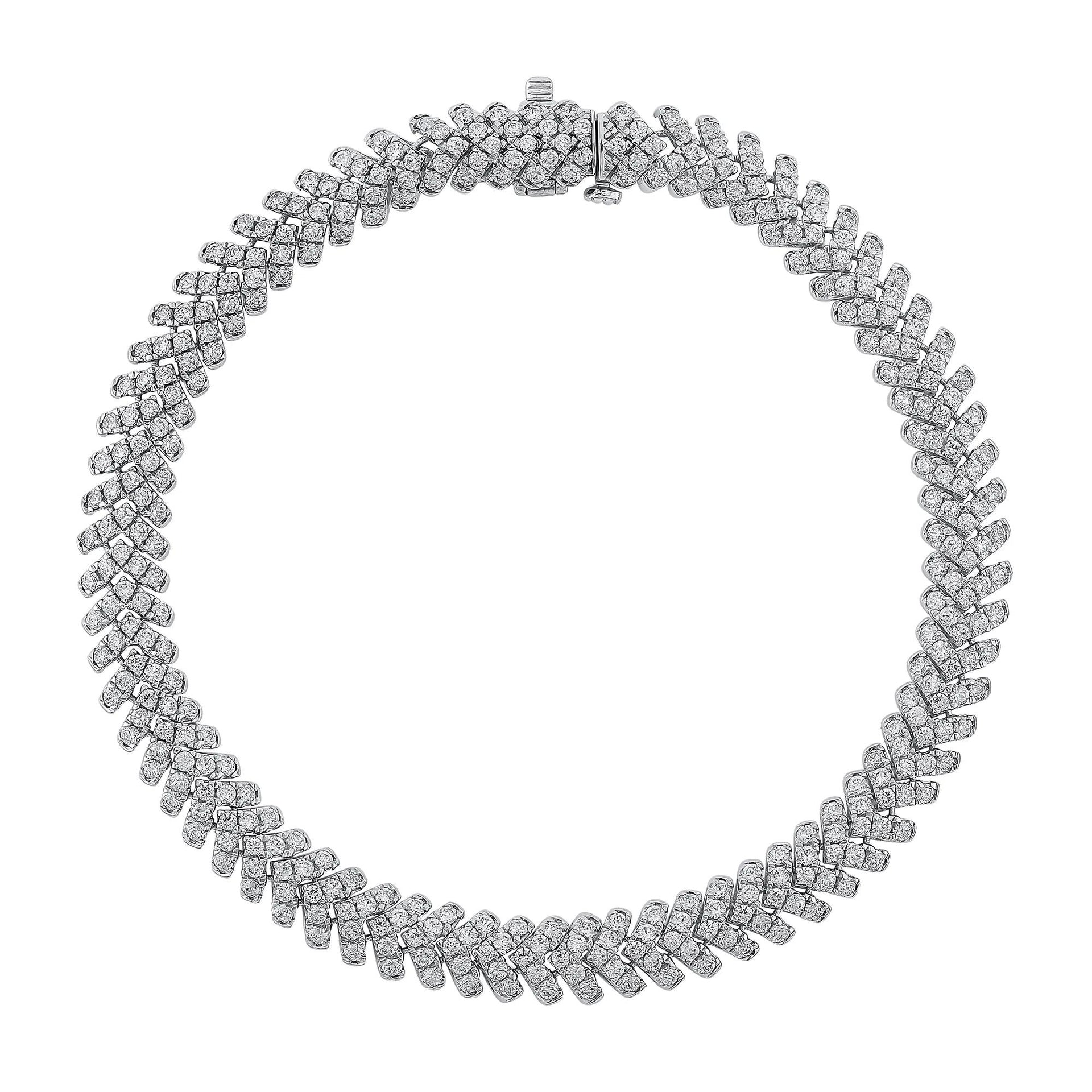 4 1/5 CT. Tw. Lab Grown Diamond Bracelet 14K White Gold Size 6.40mm