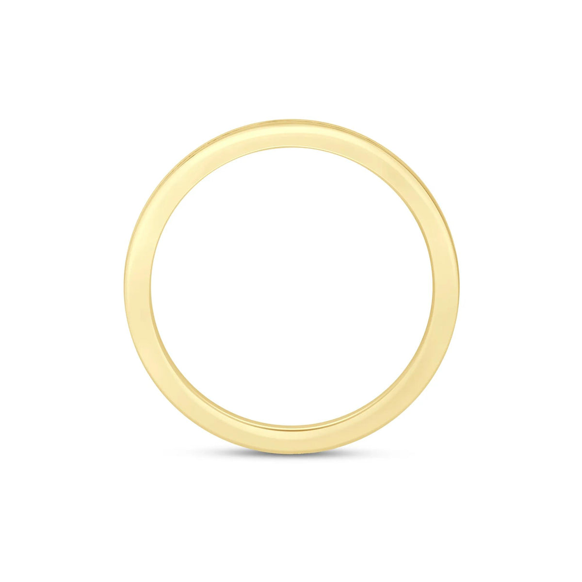 1/3 CT. Tw. Lab Grown Diamond Channel-Set Wedding Band Ring 14K Gold Round Brilliant Cut Yellow Size 5 3mm