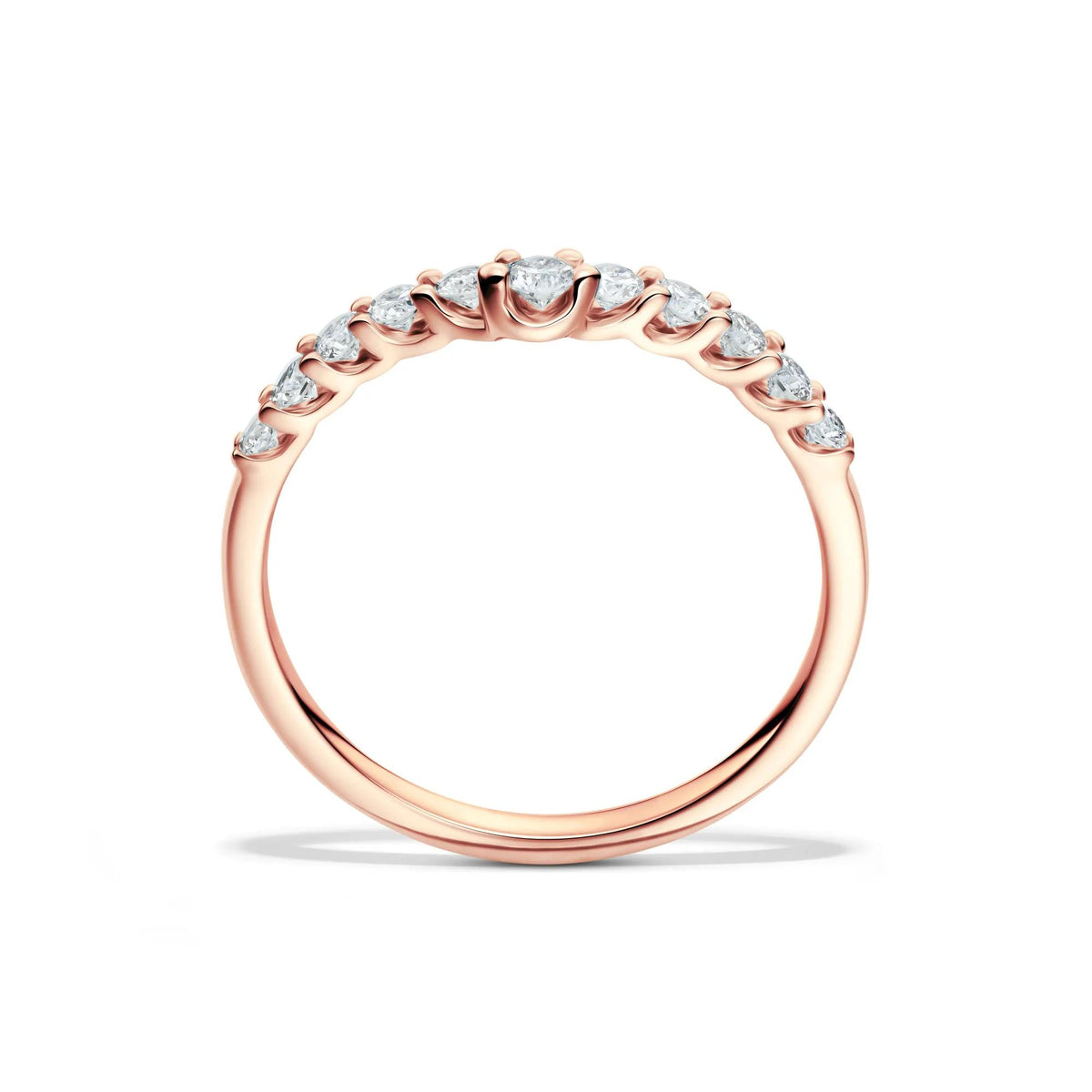 1/3 CT. Tw. Lab Grown Diamond Chevron Band Ring 14K Rose Gold Size 6 1mm