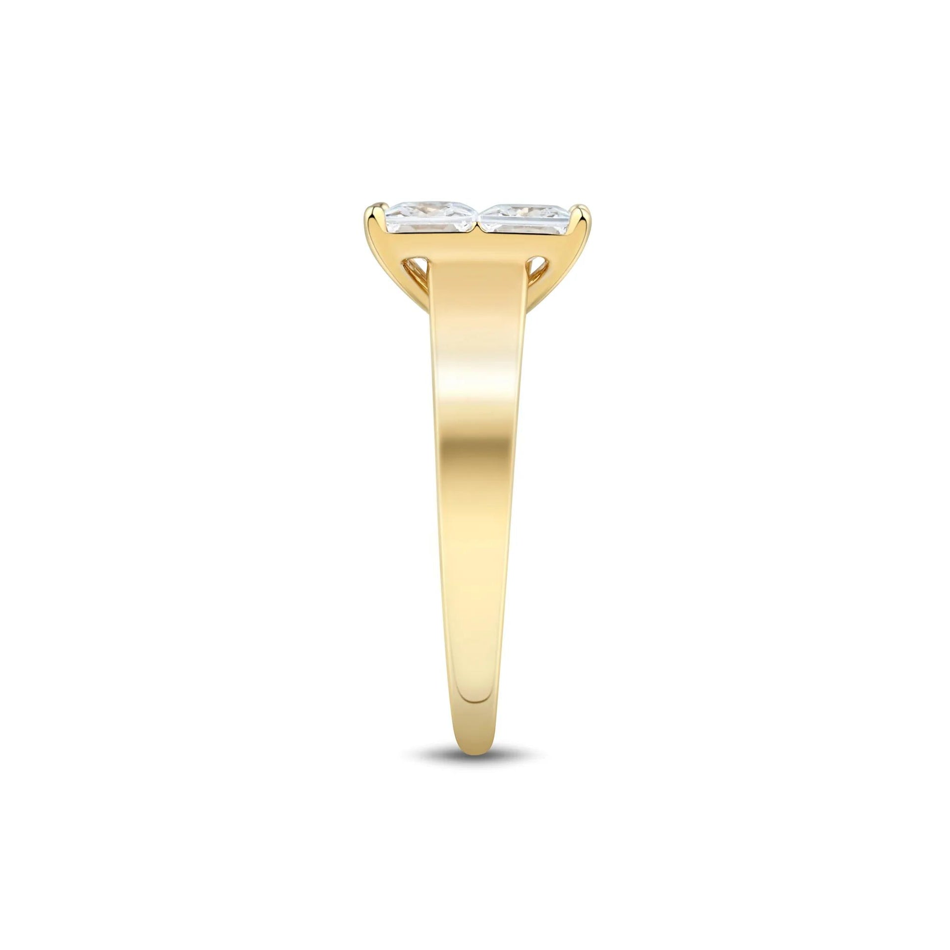 3 CT. Tw. Lab Grown Diamond Composite Engagement Ring 10K Yellow Gold Size 9 2mm
