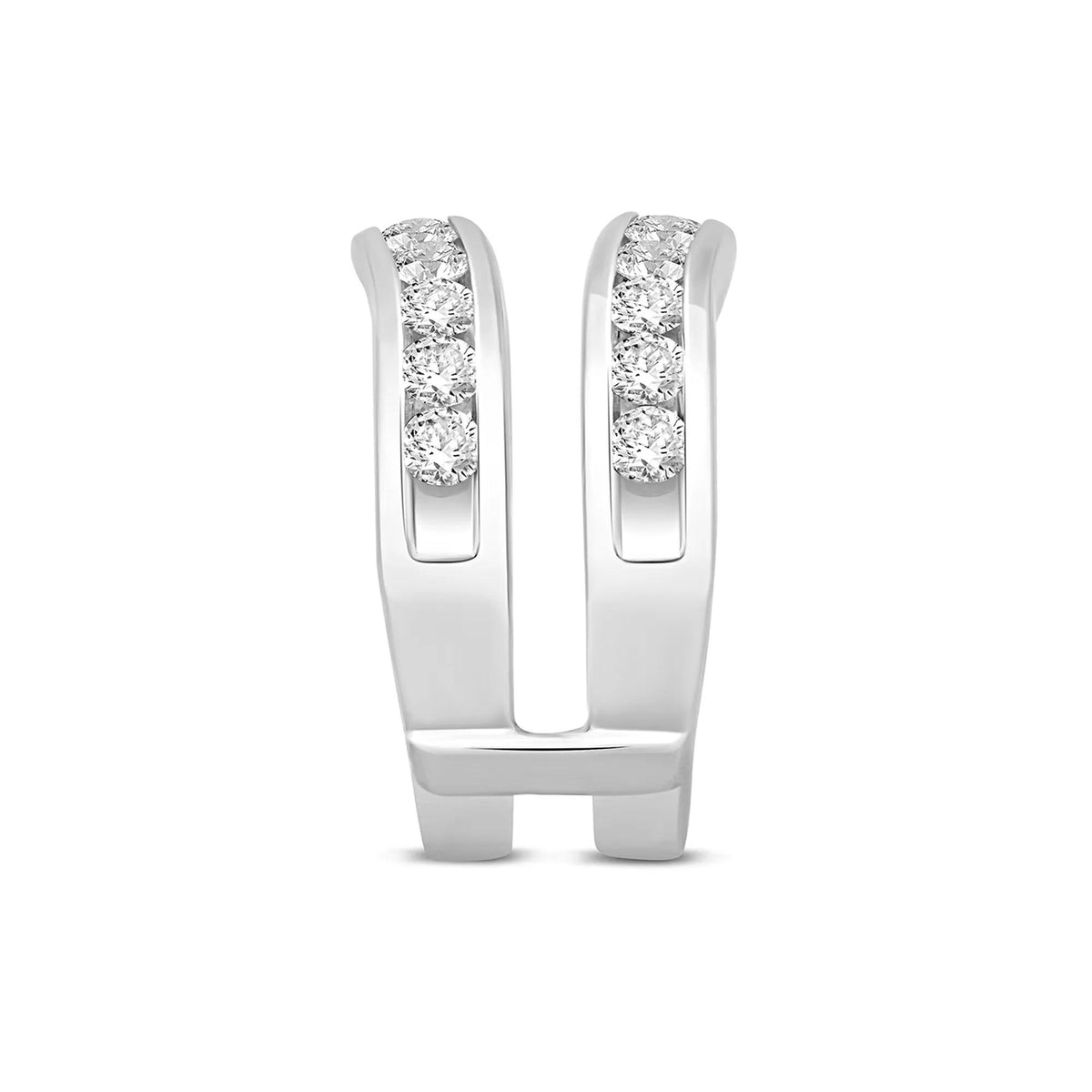 Lab Grown Diamond Contour Insert 14K Gold (1 ½ CT. Tw.) Ring White Size 7.5 6mm