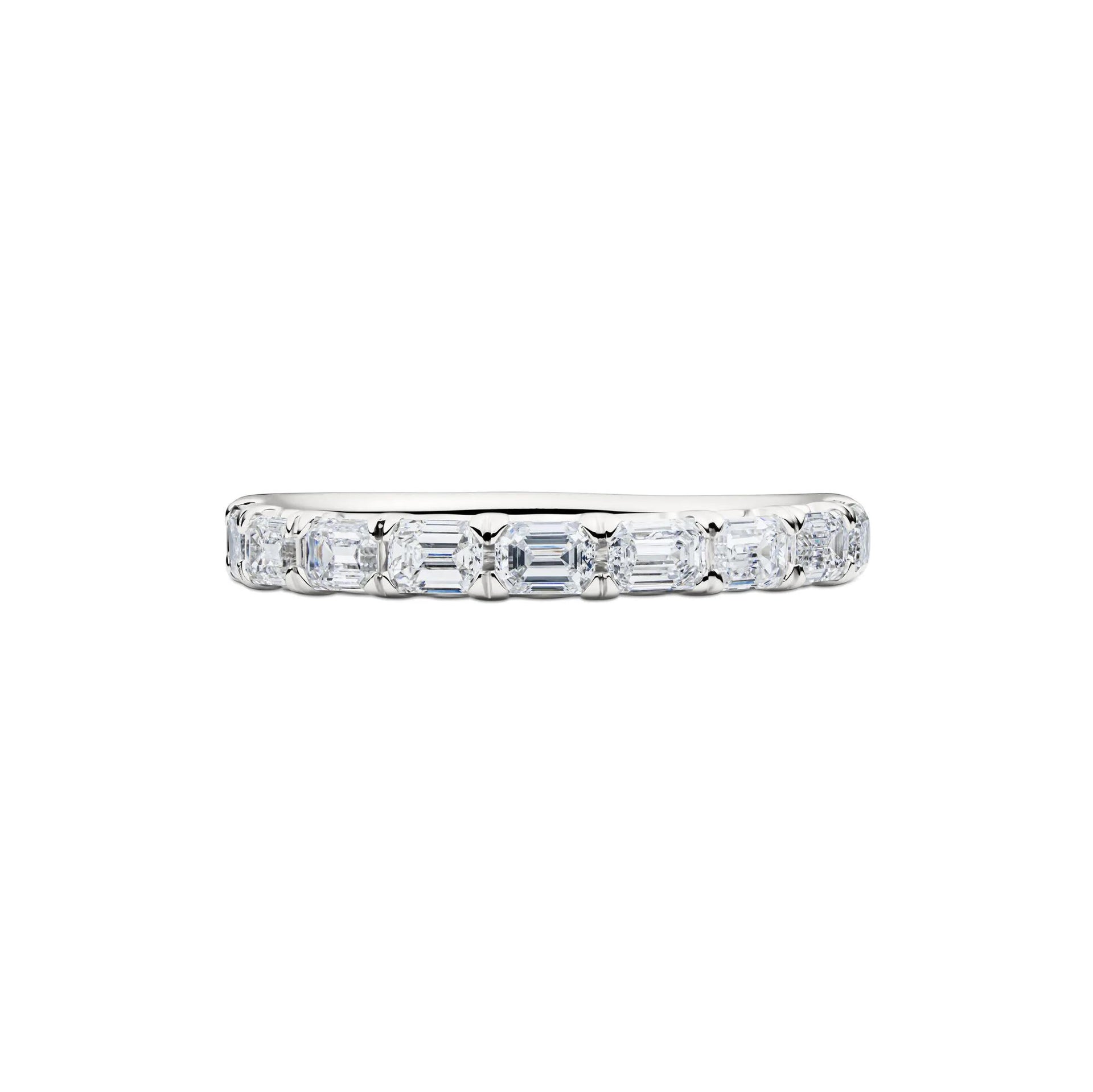 1 CT. Tw. Lab Grown Diamond East-West Band Ring Platinum White Size 6.5 3.5mm