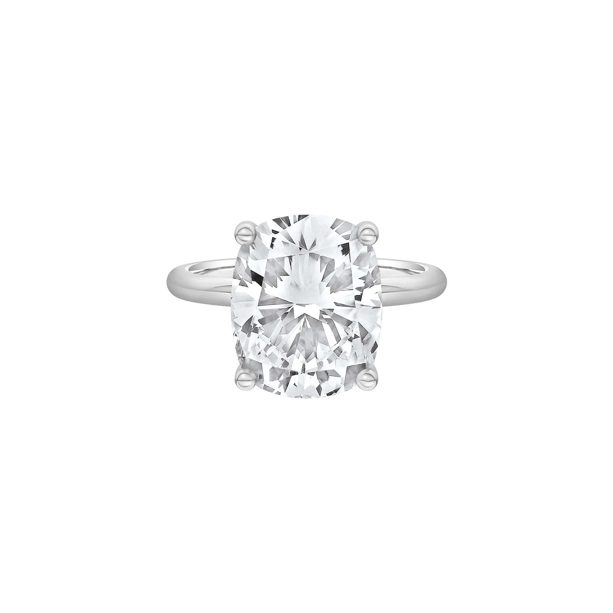 6 CT. Tw. Lab Grown Diamond Elongated Cushion-Cut Engagement Ring 14K White Gold Size 8 2mm