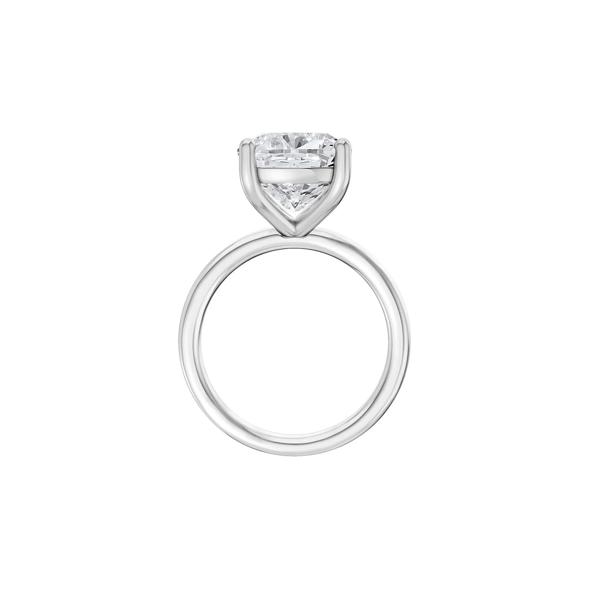 6 CT. Tw. Lab Grown Diamond Elongated Cushion-Cut Engagement Ring Platinum White Size 7.5 2mm