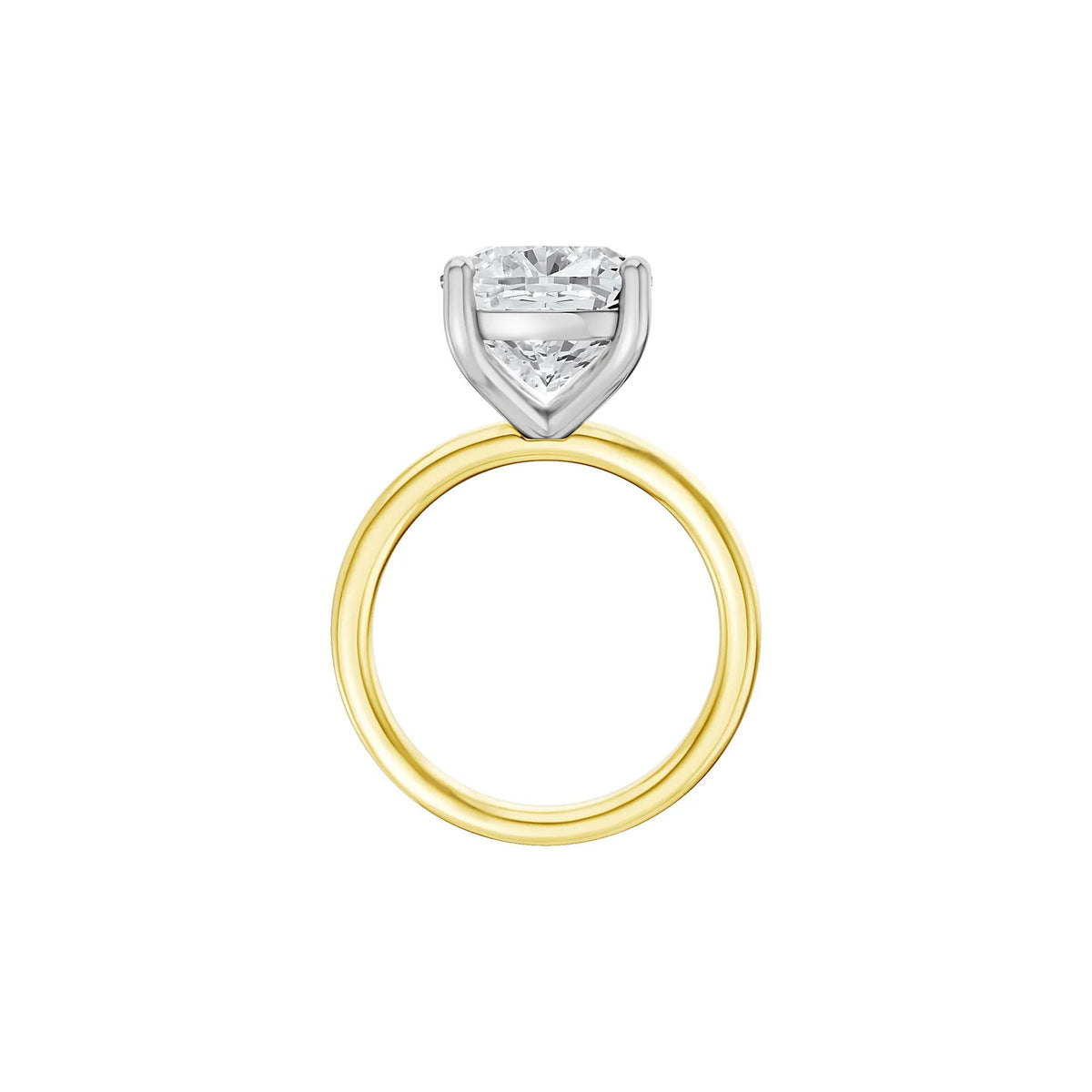 6 CT. Tw. Lab Grown Diamond Elongated Cushion-Cut Engagement Ring 14K Yellow and White Gold Size 9.5 2mm
