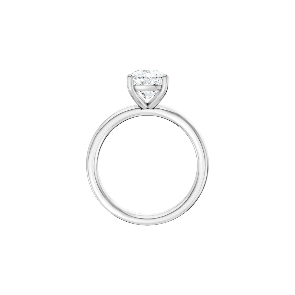 2 CT. Tw. Lab Grown Diamond Elongated Cushion-Cut Engagement Ring Platinum White Size 7 2mm